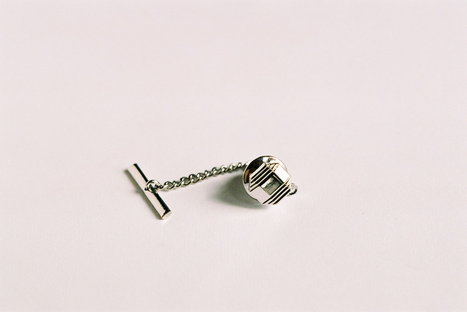 Rhodium Plated Tie Tak