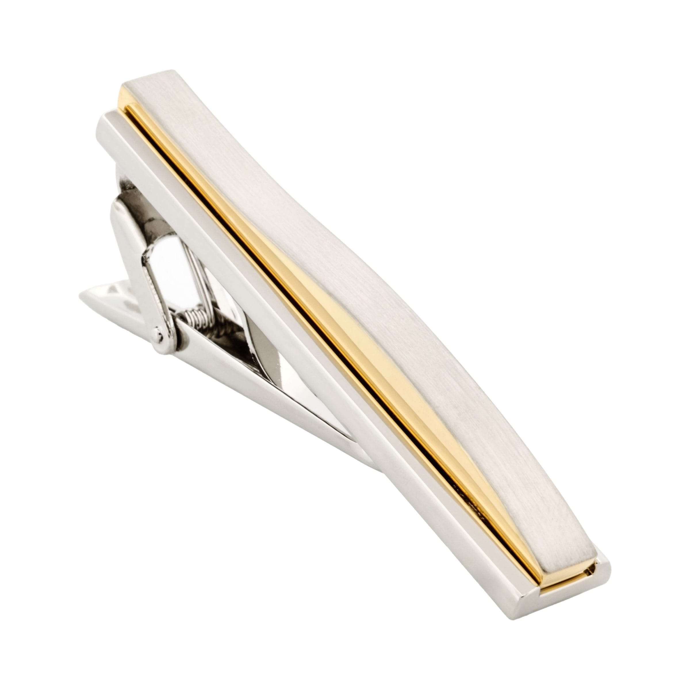 Rhodium & Gold Plated Tie Clip