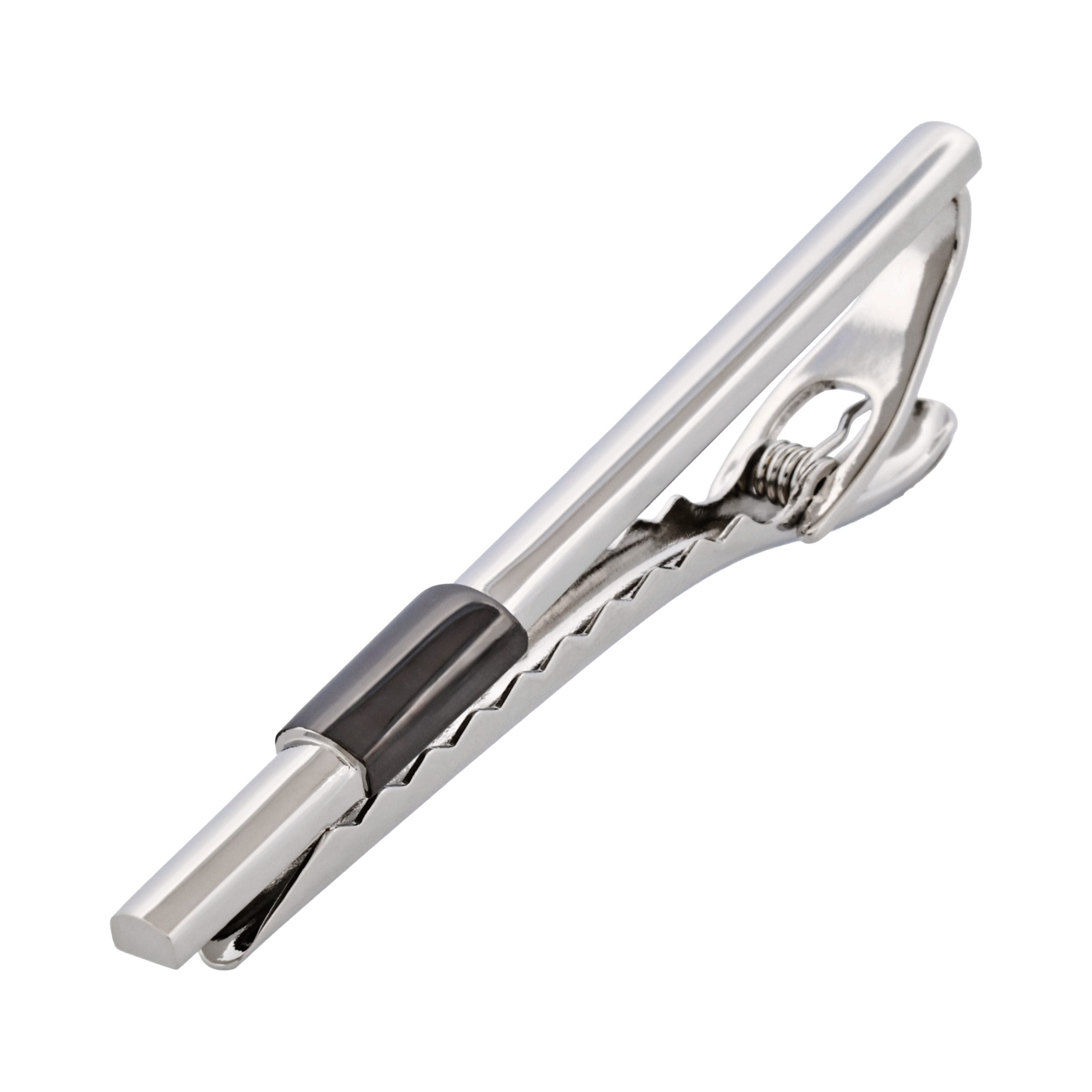 Rhodium & Gun Metal Plated Tie Bar