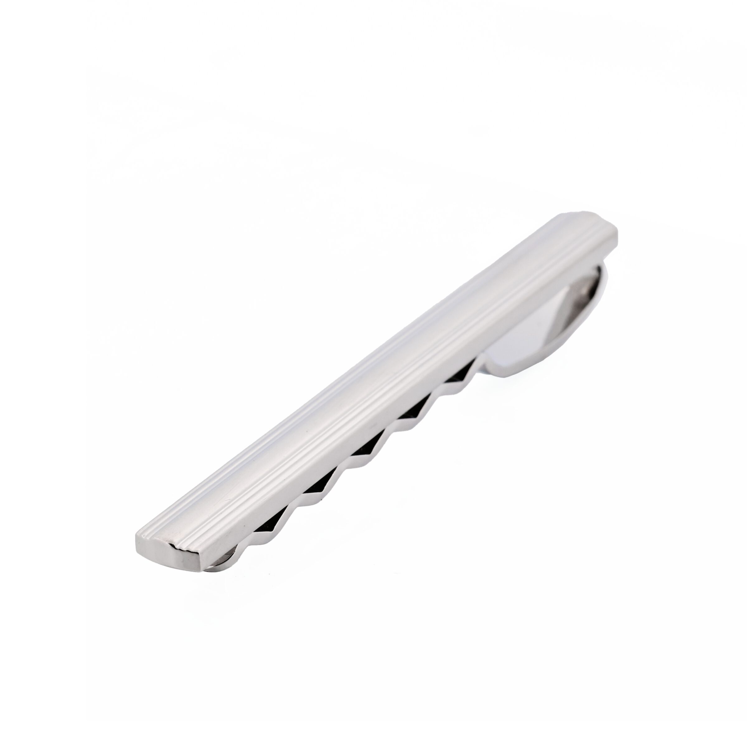 Matt Rhodium Tie Slide