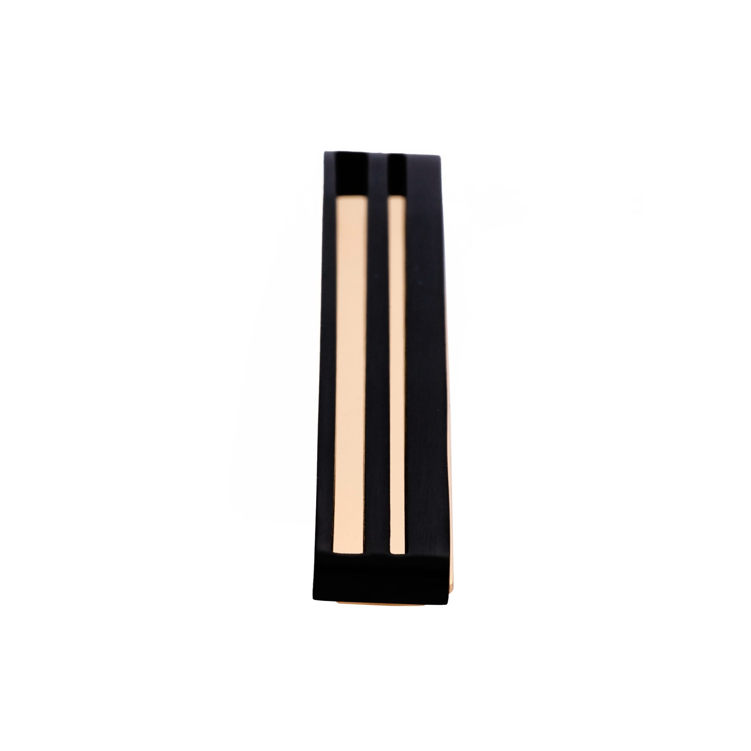 Stainless SteelIon Plated Gold & Black Double Layer Tie Slide
