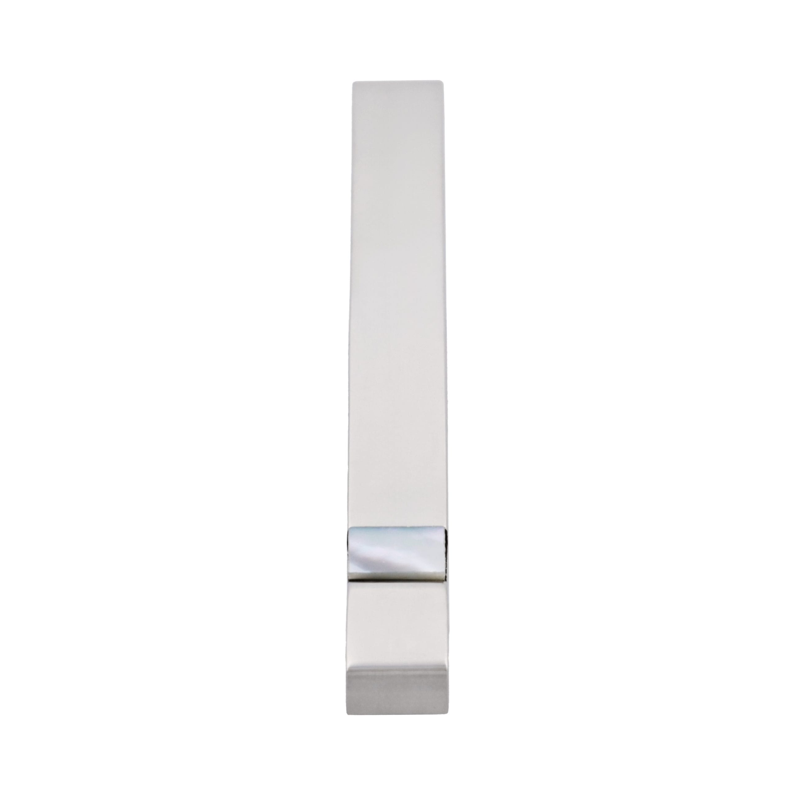 Polished Stainless Steel and Mother of Pearl Tie Slide 50MM