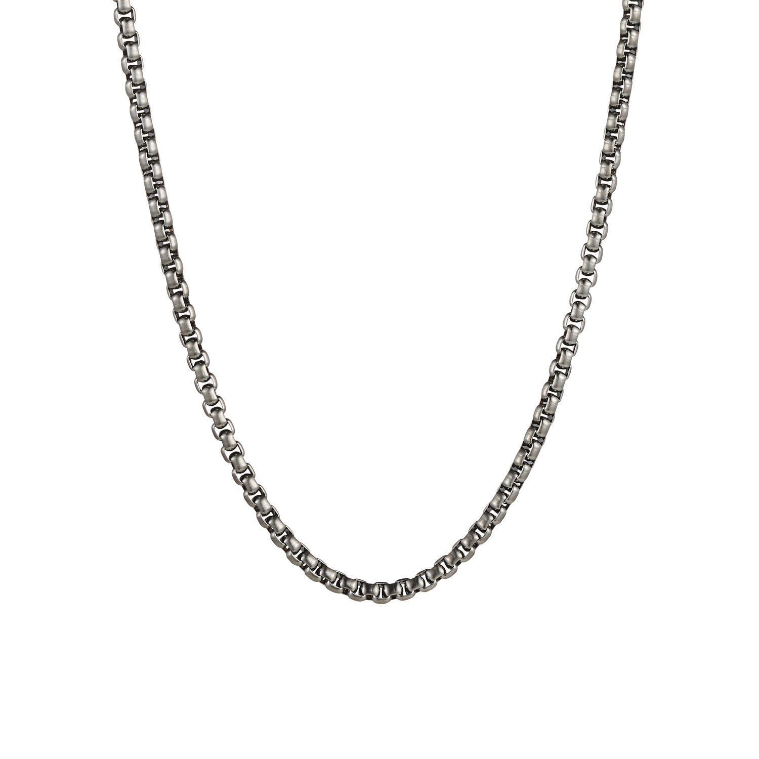 Ion plated Gun Metal Stainless Steel Neck Rolo Neck Chain