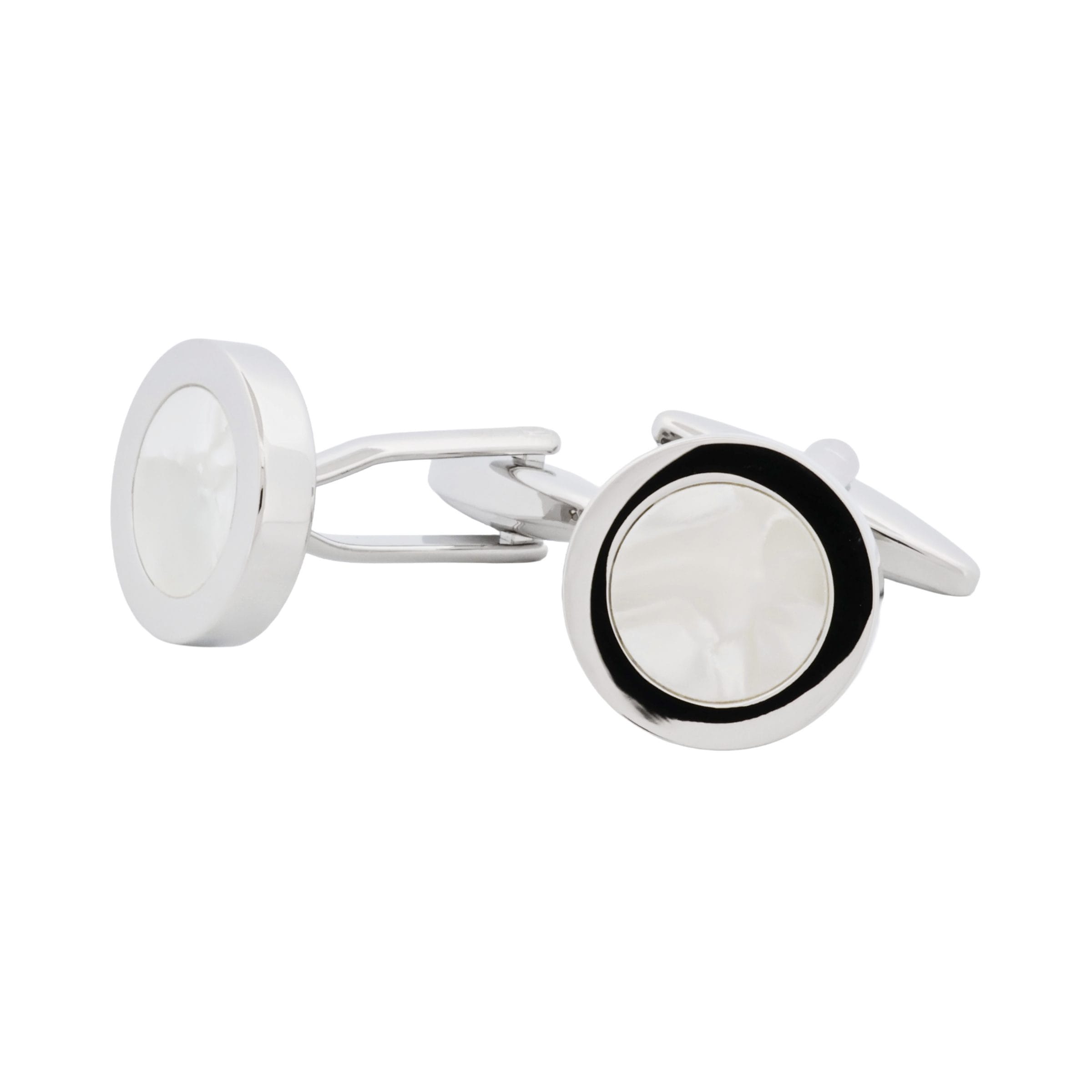 Round Mother Of Pearl Dress Cufflinks