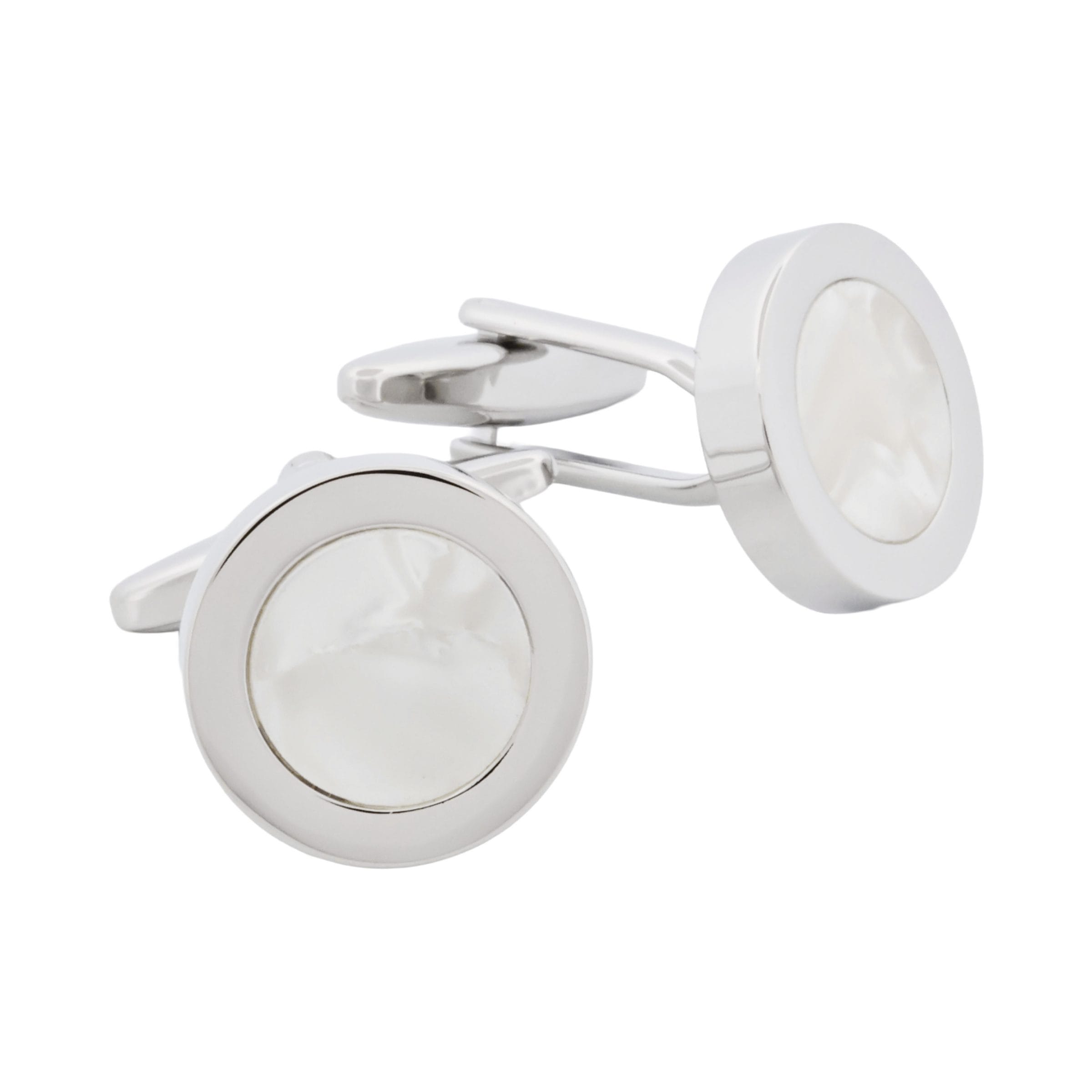 Round Mother Of Pearl Dress Cufflinks