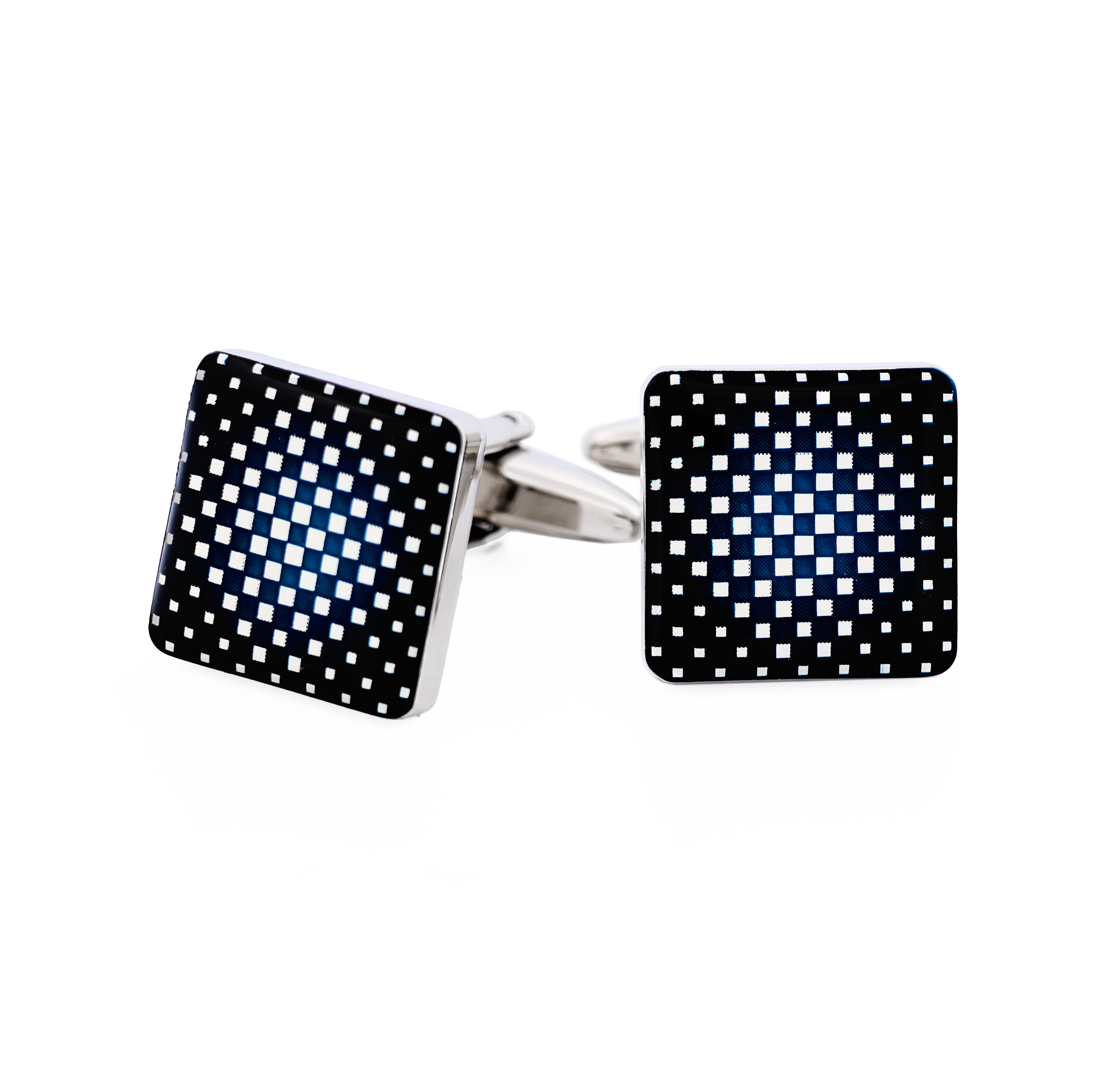 Black Blue White Cufflinks