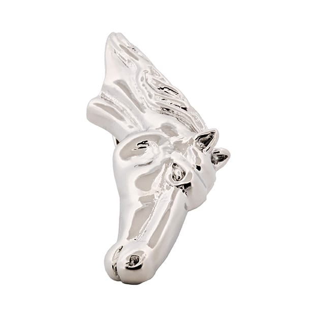 Imitation Rhodium Horse Head Tie Bar