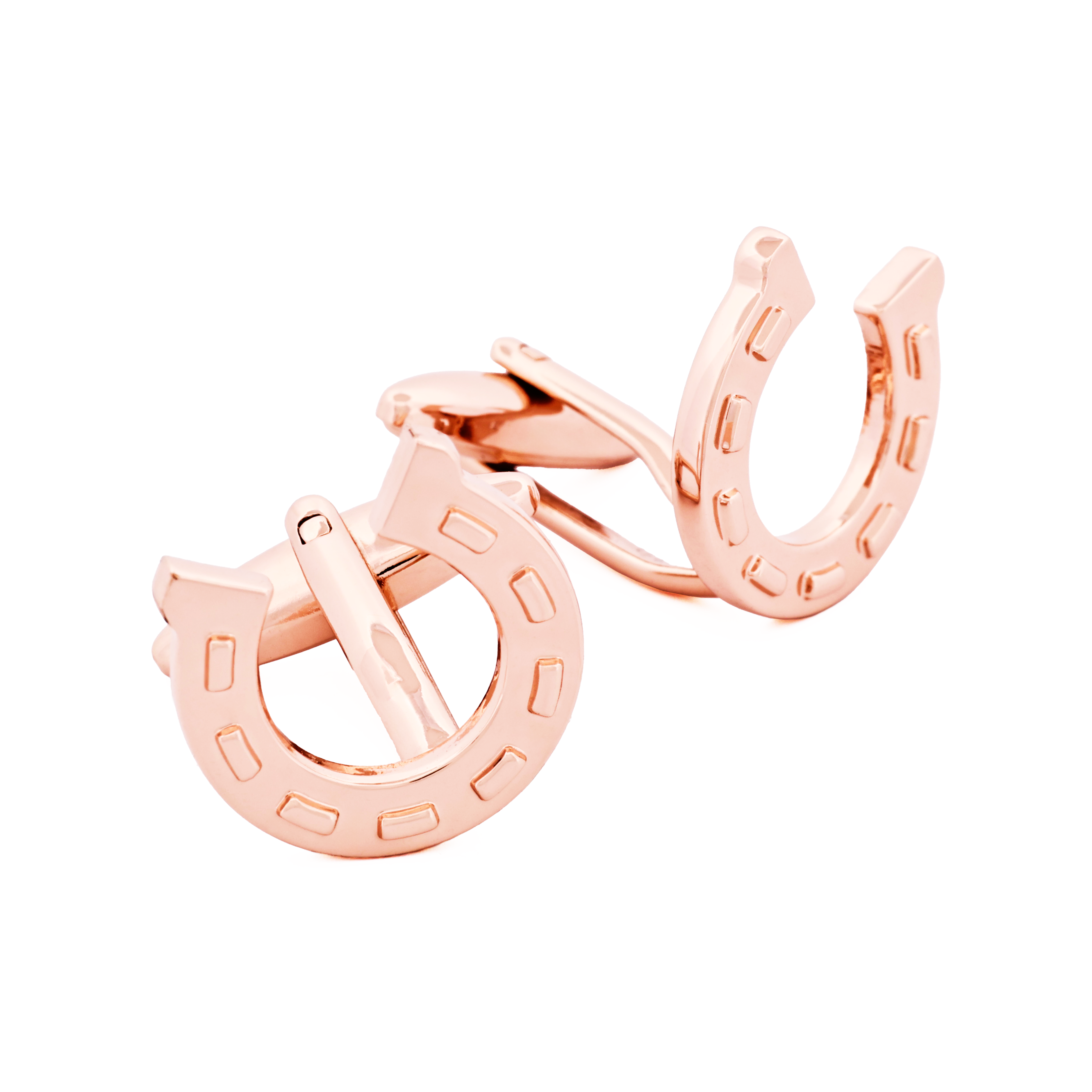 Rose Gold Horseshoe Cufflinks