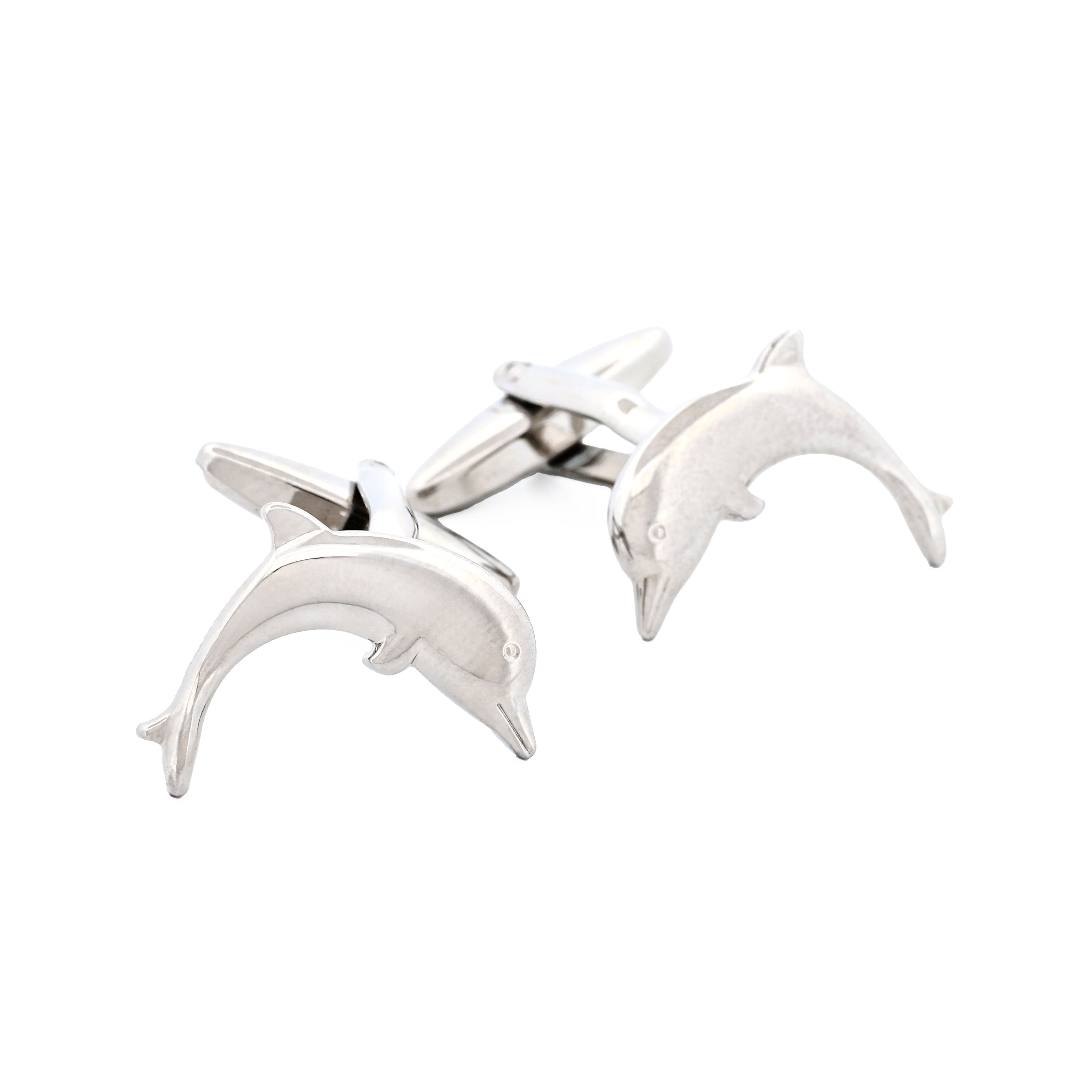 Rhodium Plated Dolphin Cufflinks