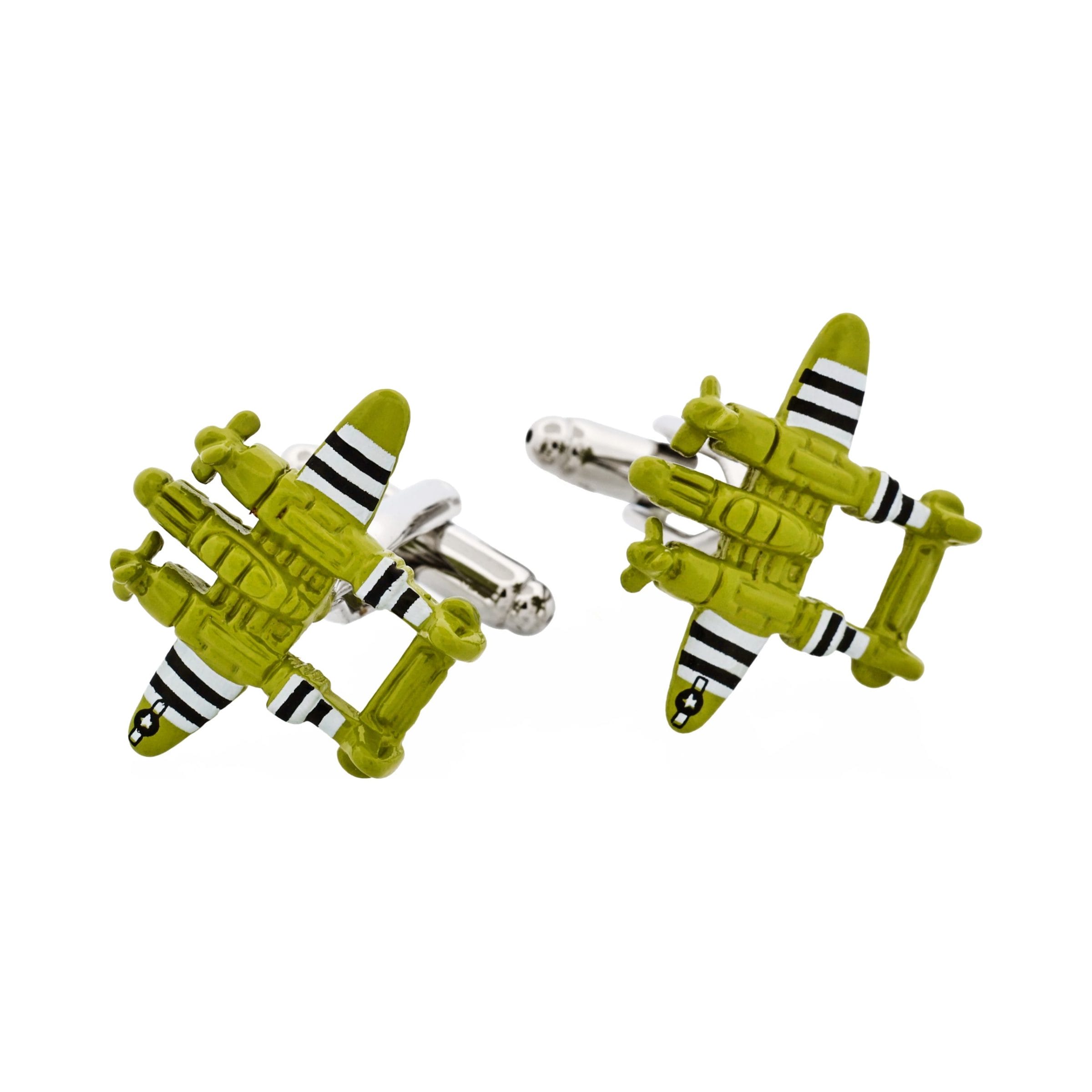 Northrop P38 Lightning Warplane Cufflinks