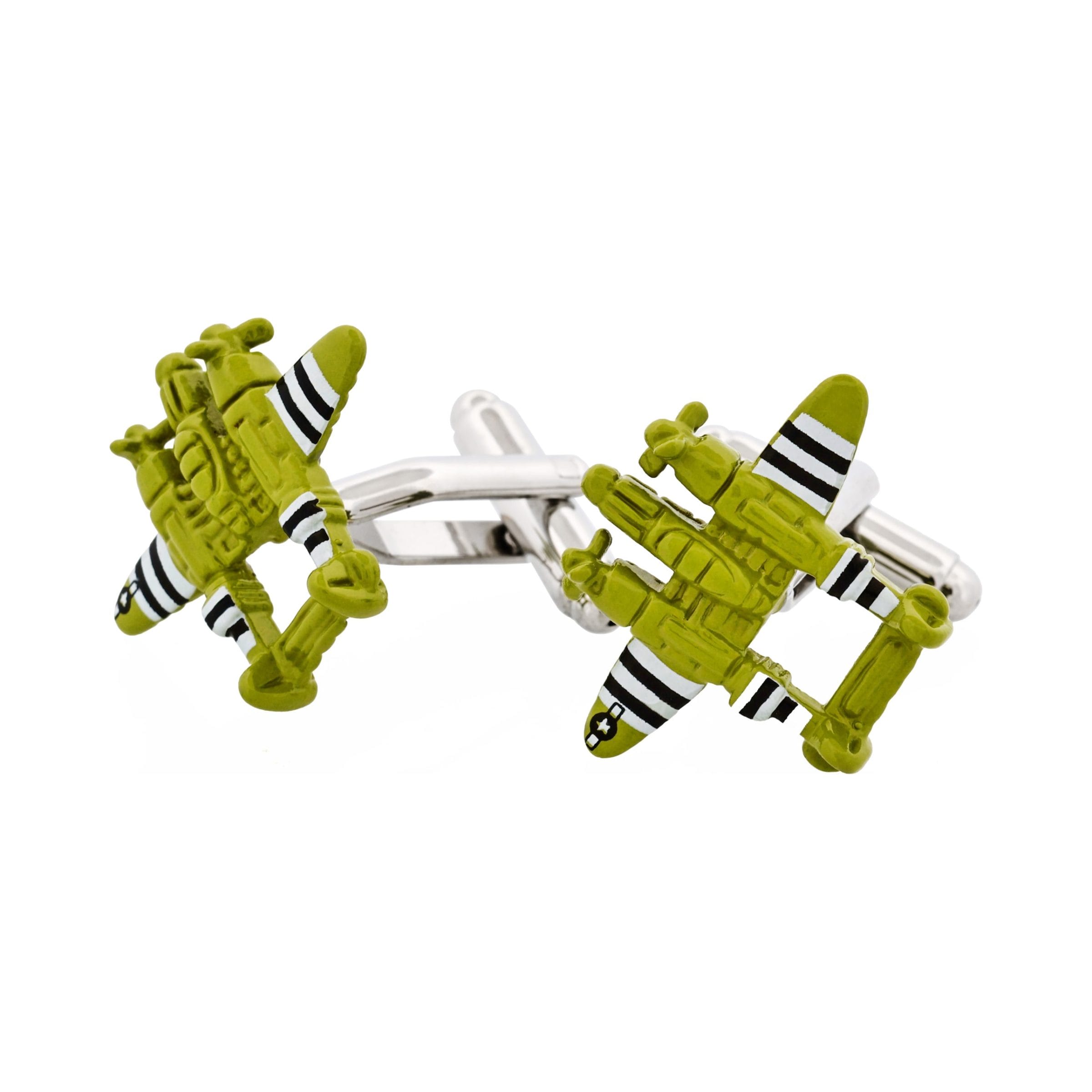 Northrop P38 Lightning Warplane Cufflinks