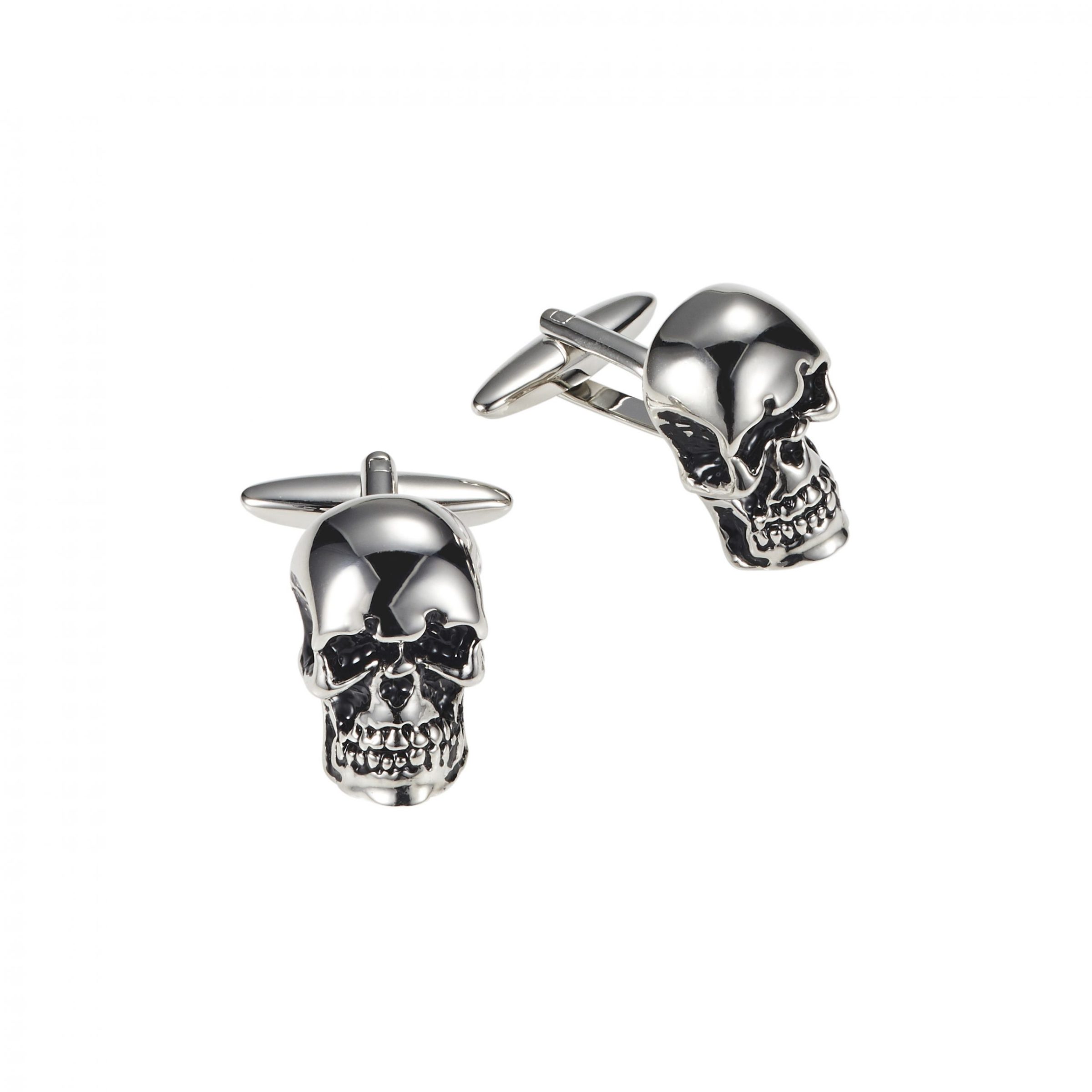 Antique Rhodium Plated Skull Cufflinks