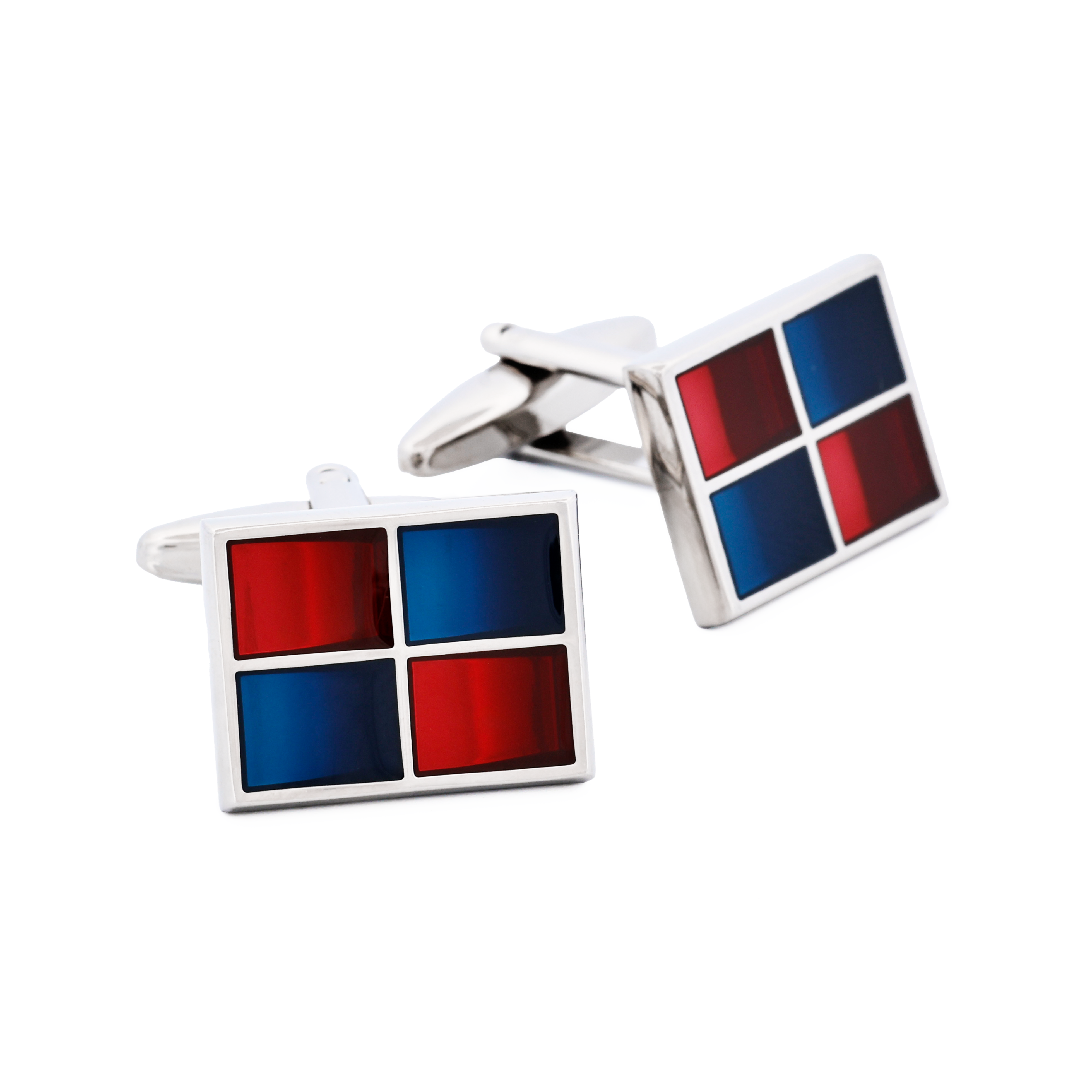 Navy/Red resin Cufflinks