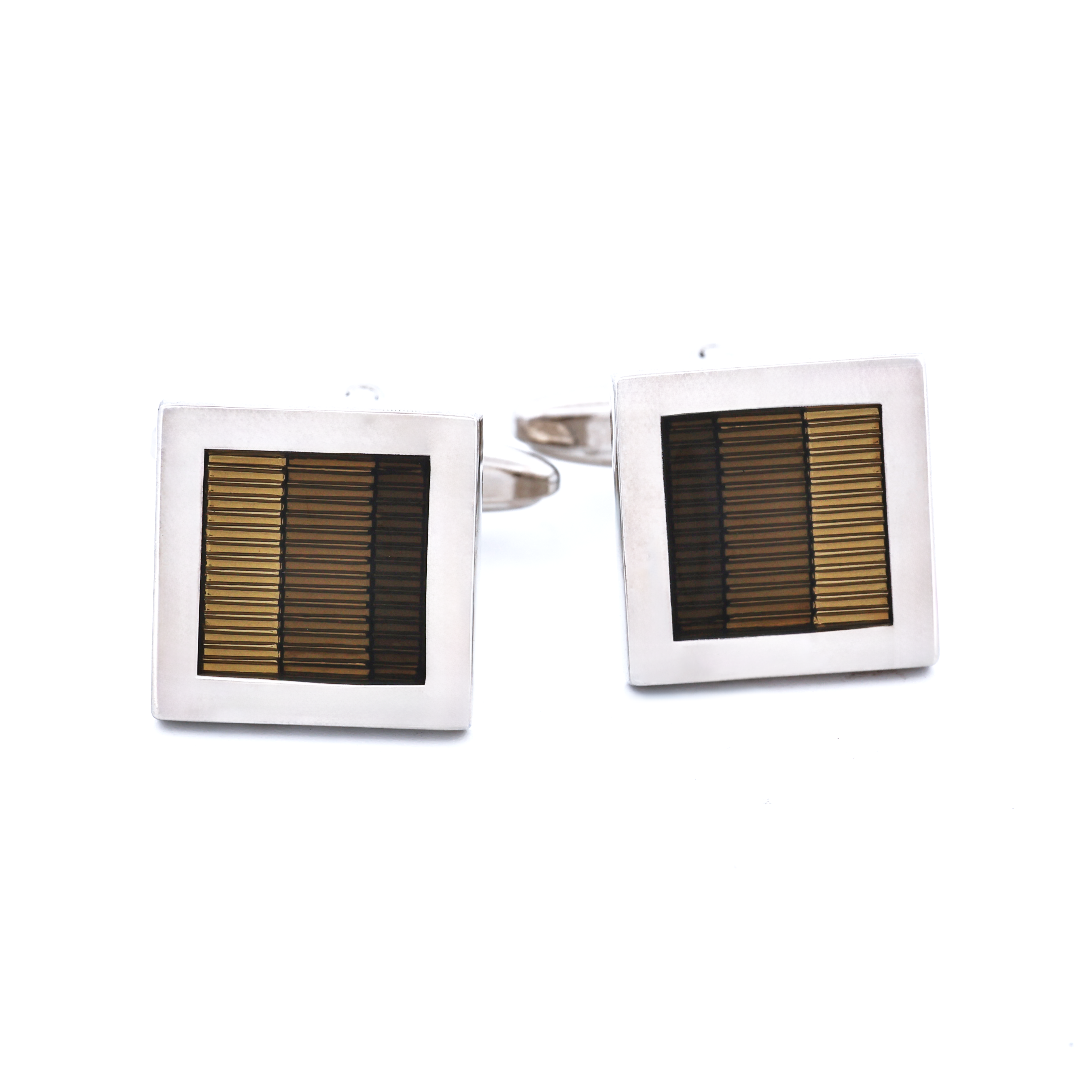 3 Tone Grey Resin Cufflinks