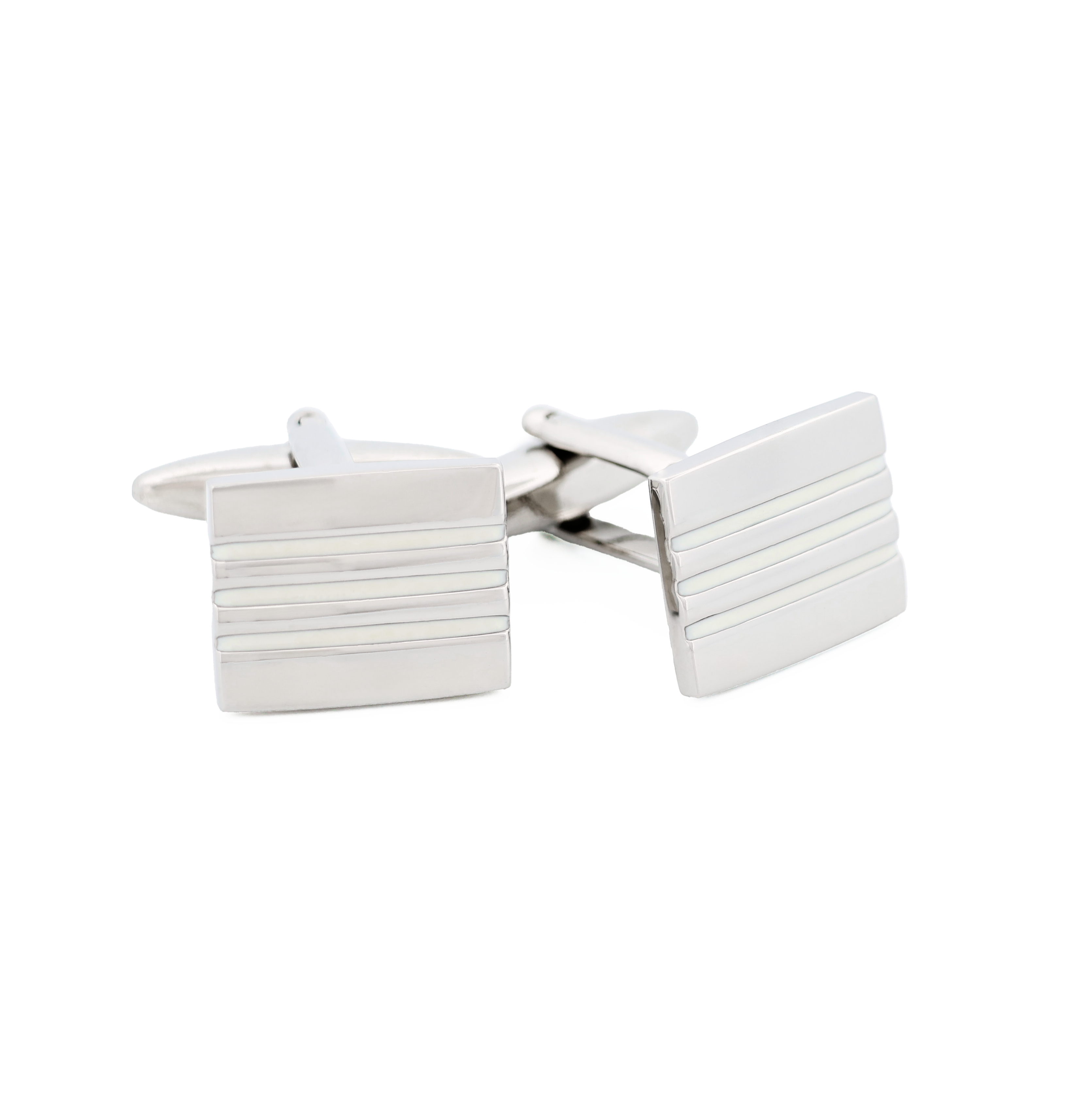 White Enamel Cufflinks