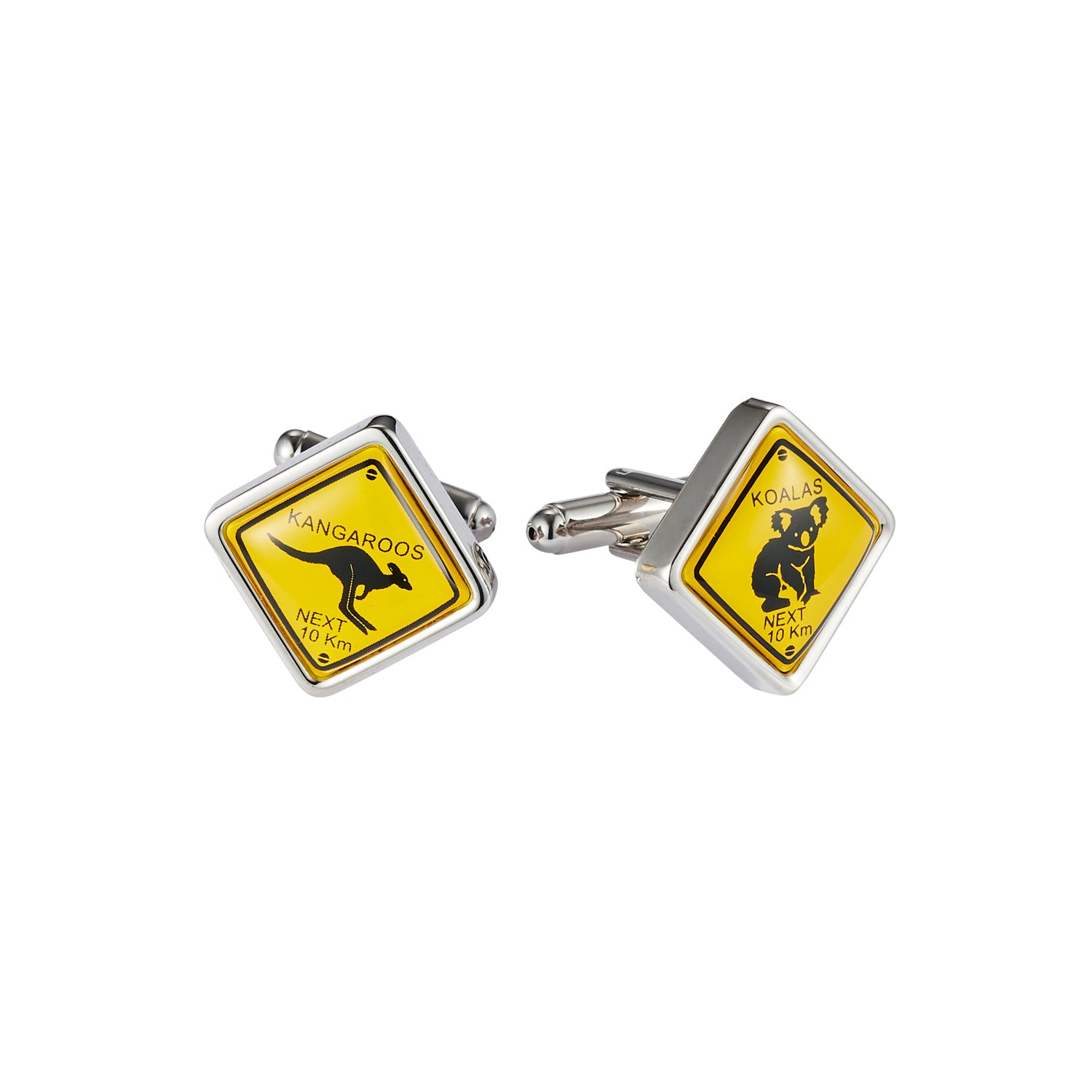 Animal Road Sign Resin Cufflinks