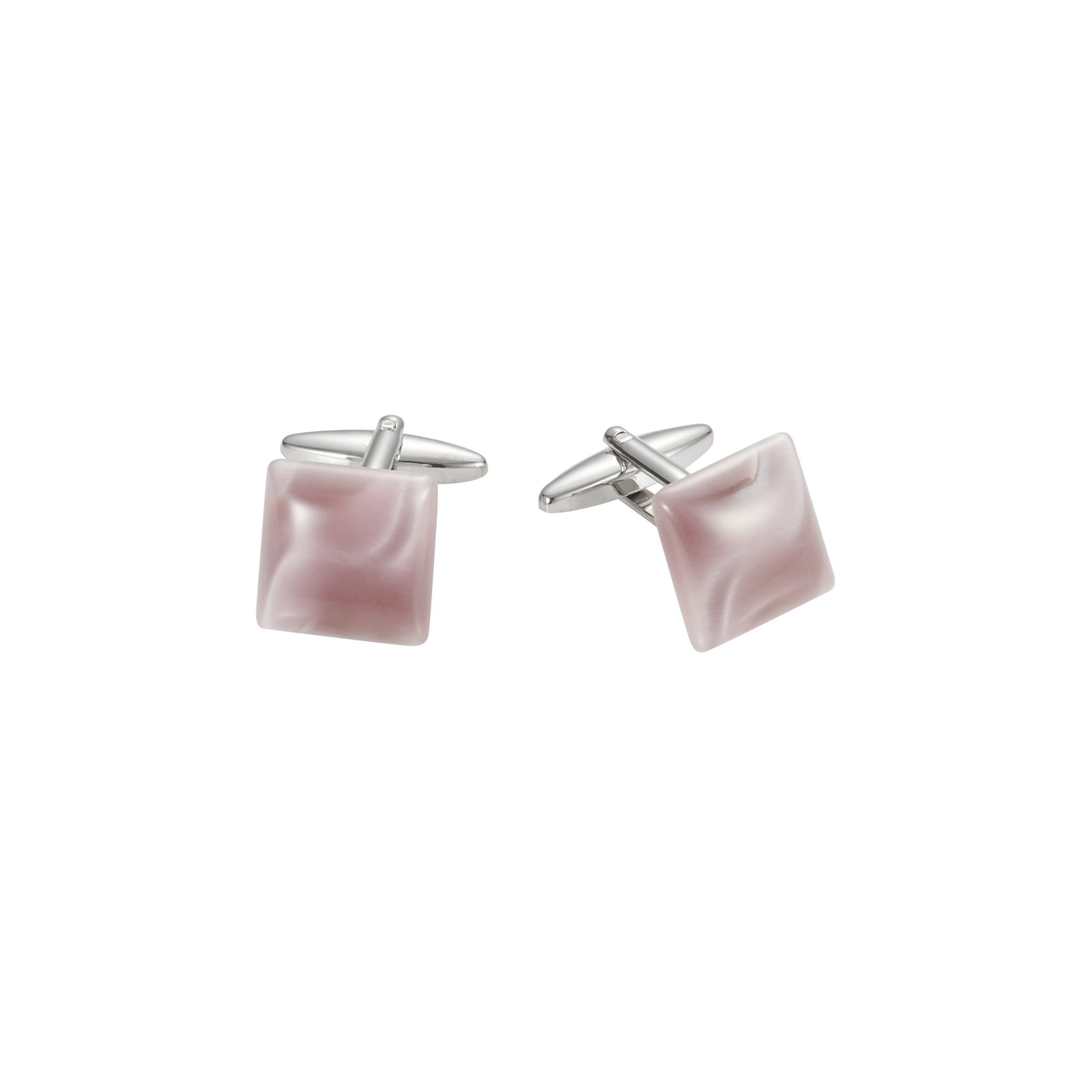 Lilac Square Cat's Eye Cufflinks