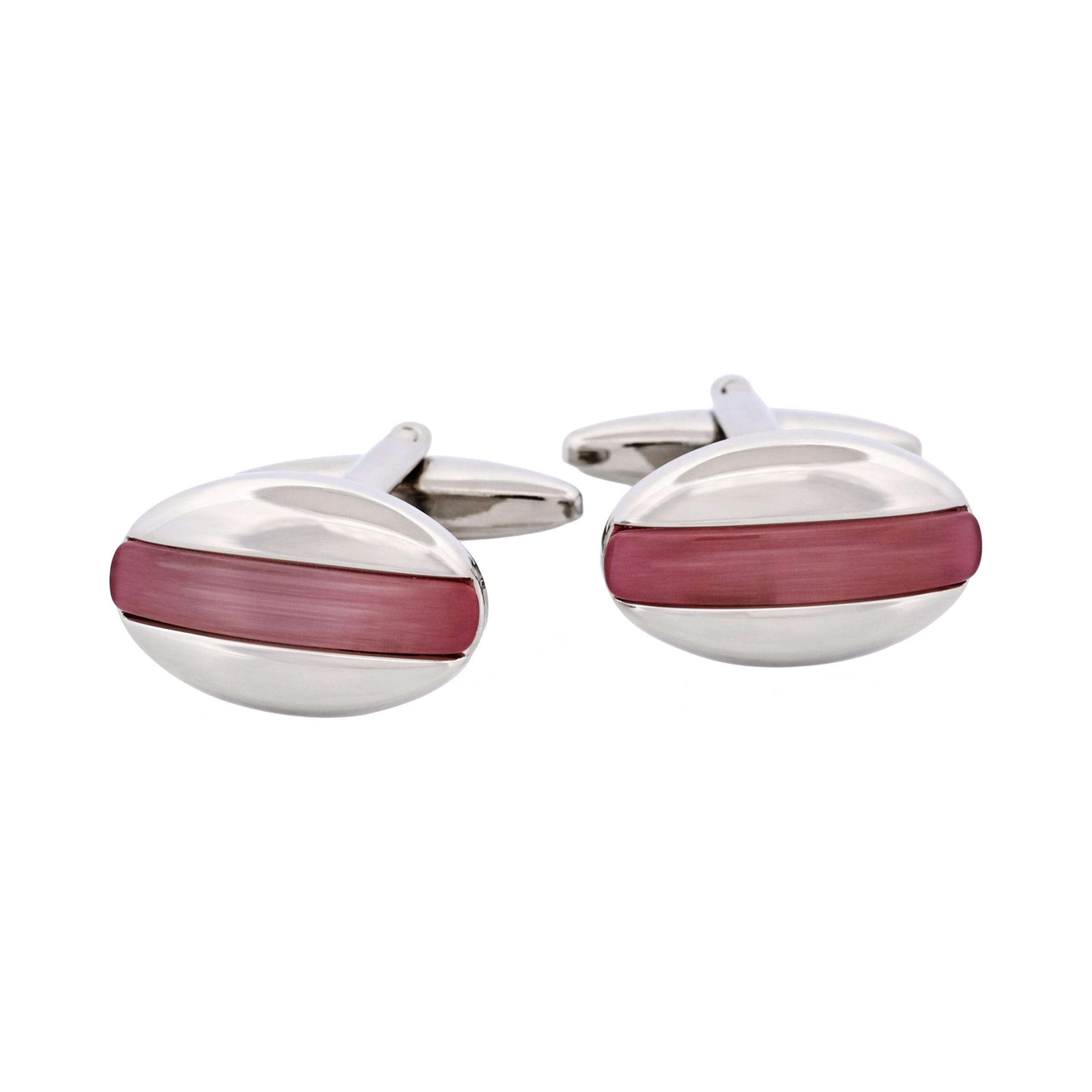 Lilac Cat's Eye Oval Cufflinks