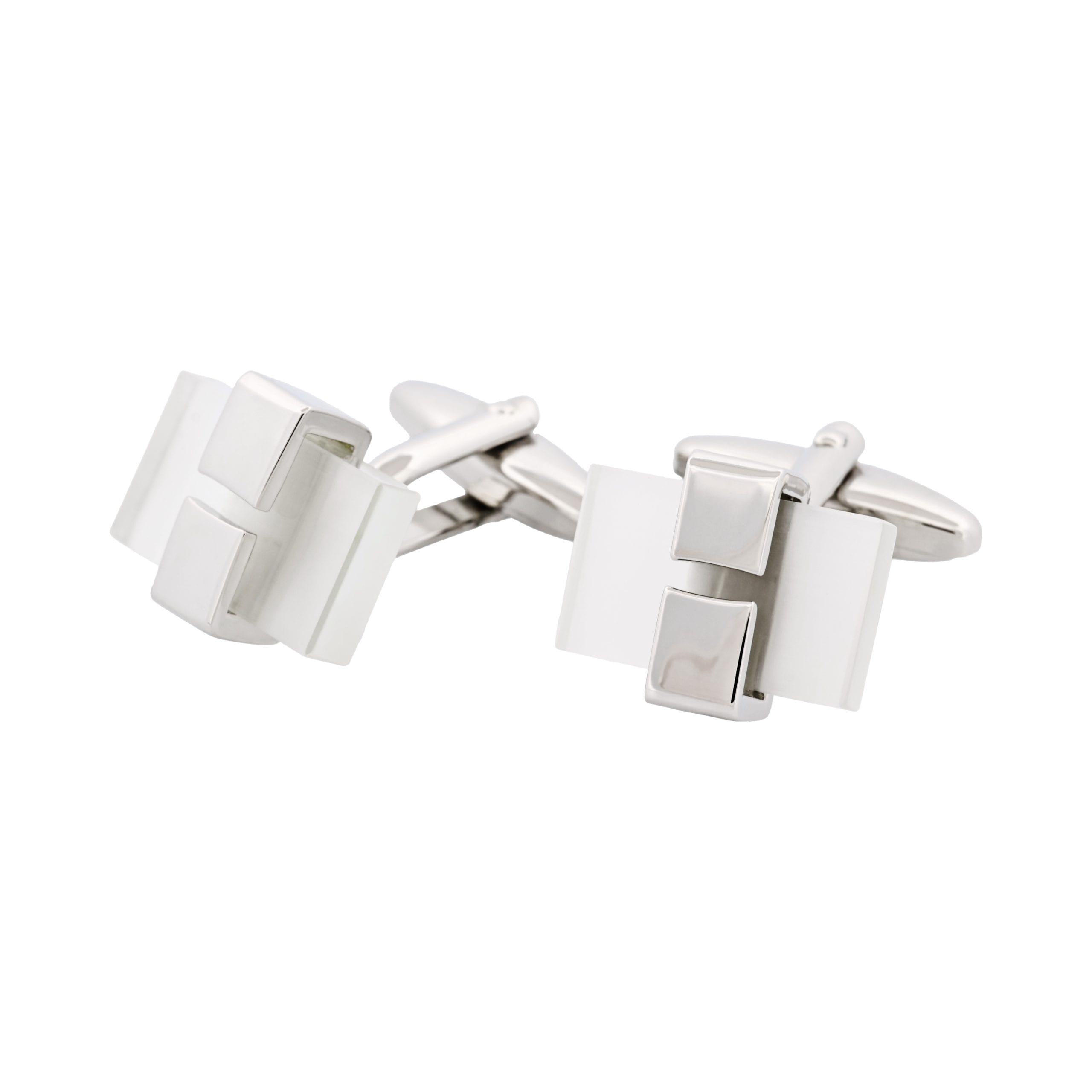 White Cat's Eye Cufflinks