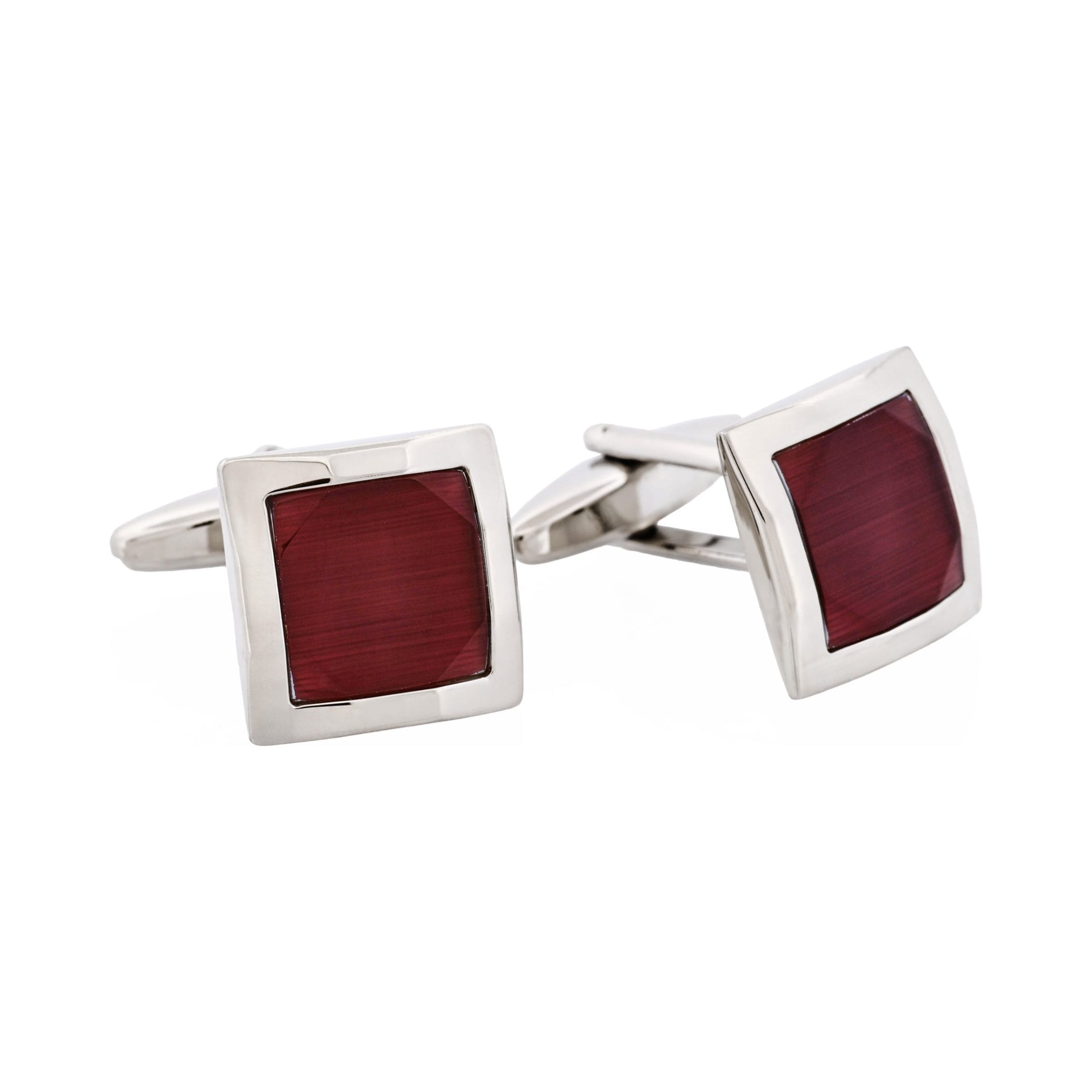 Purple Cat's Eye Square Cufflinks