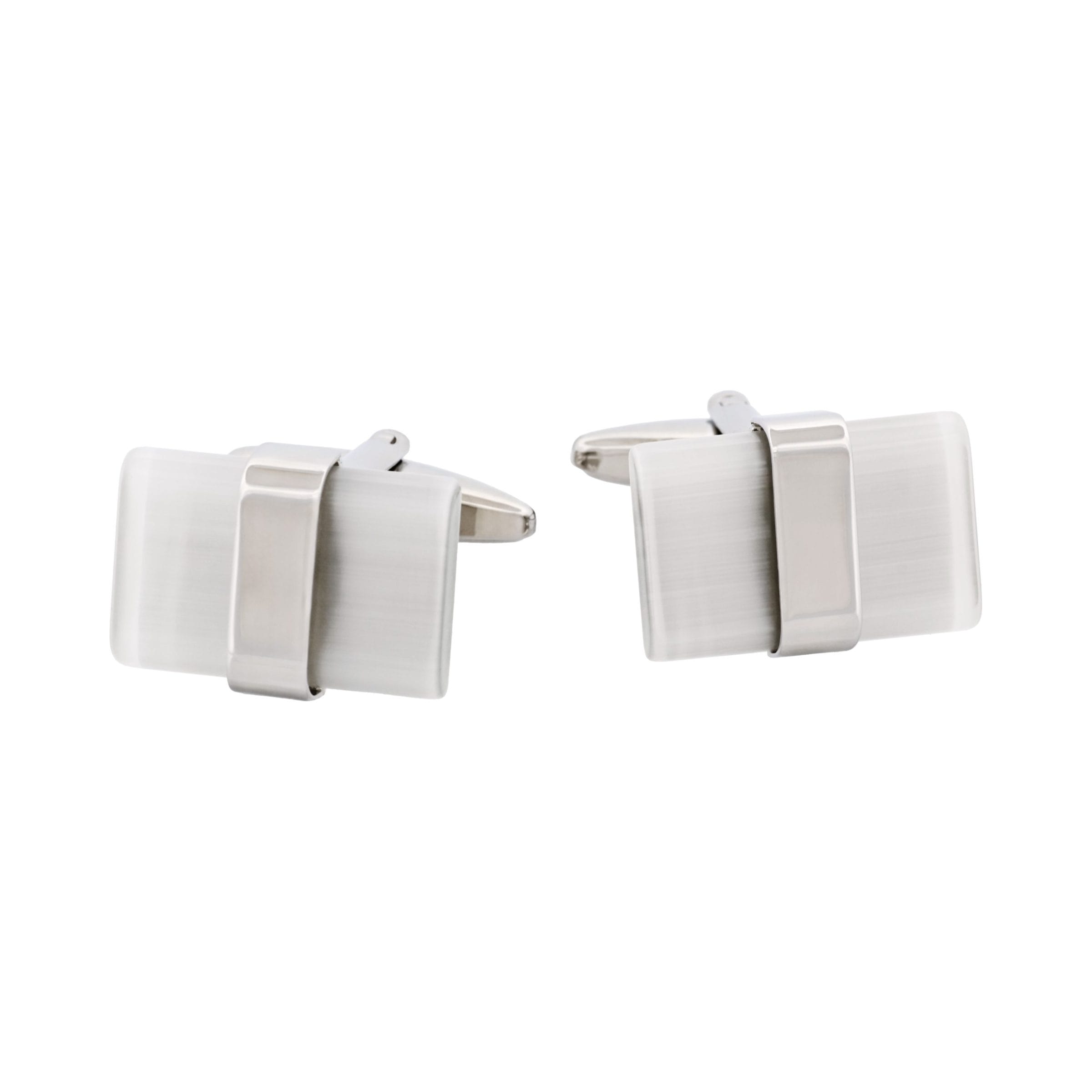 White Cat's Eye Cufflinks