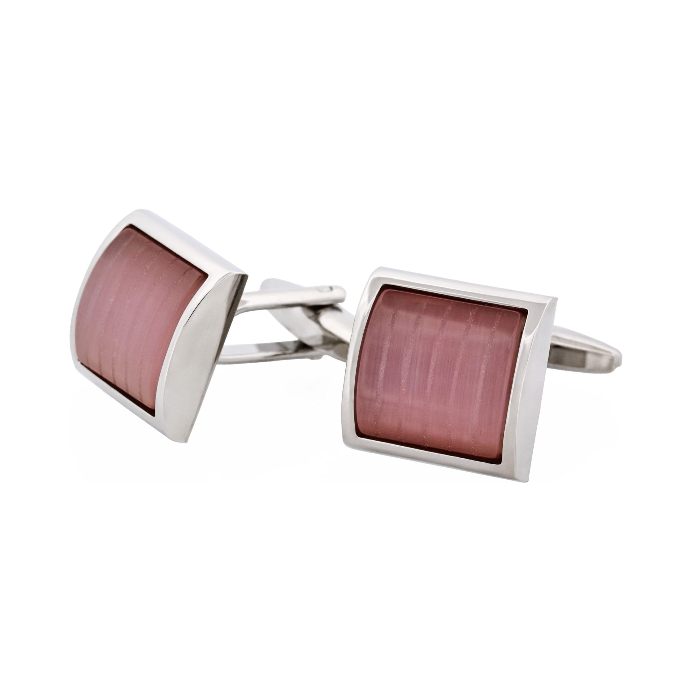 Purple Striped Cat's Eye Cufflinks