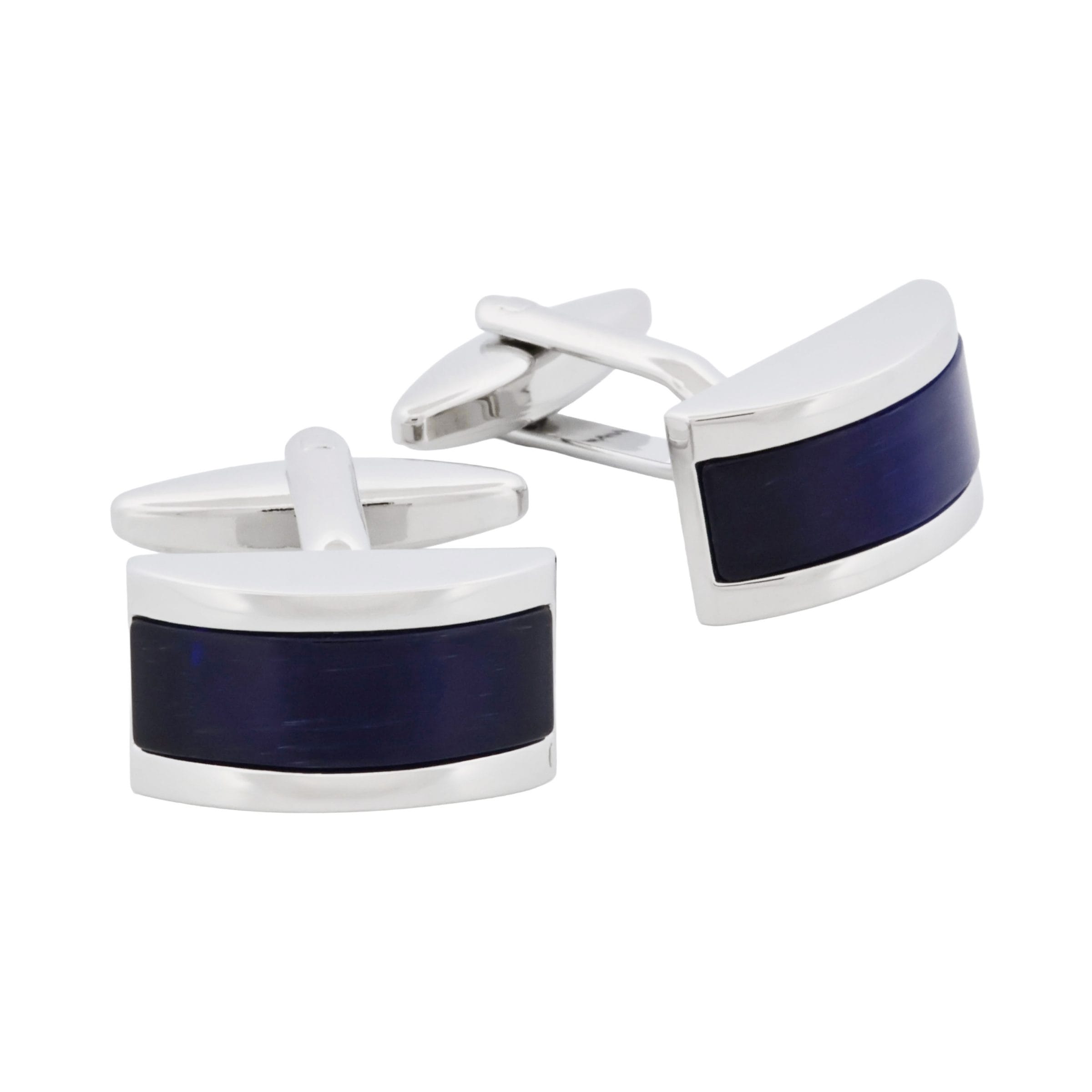 Dark Blue Cat's Eye Cufflinks