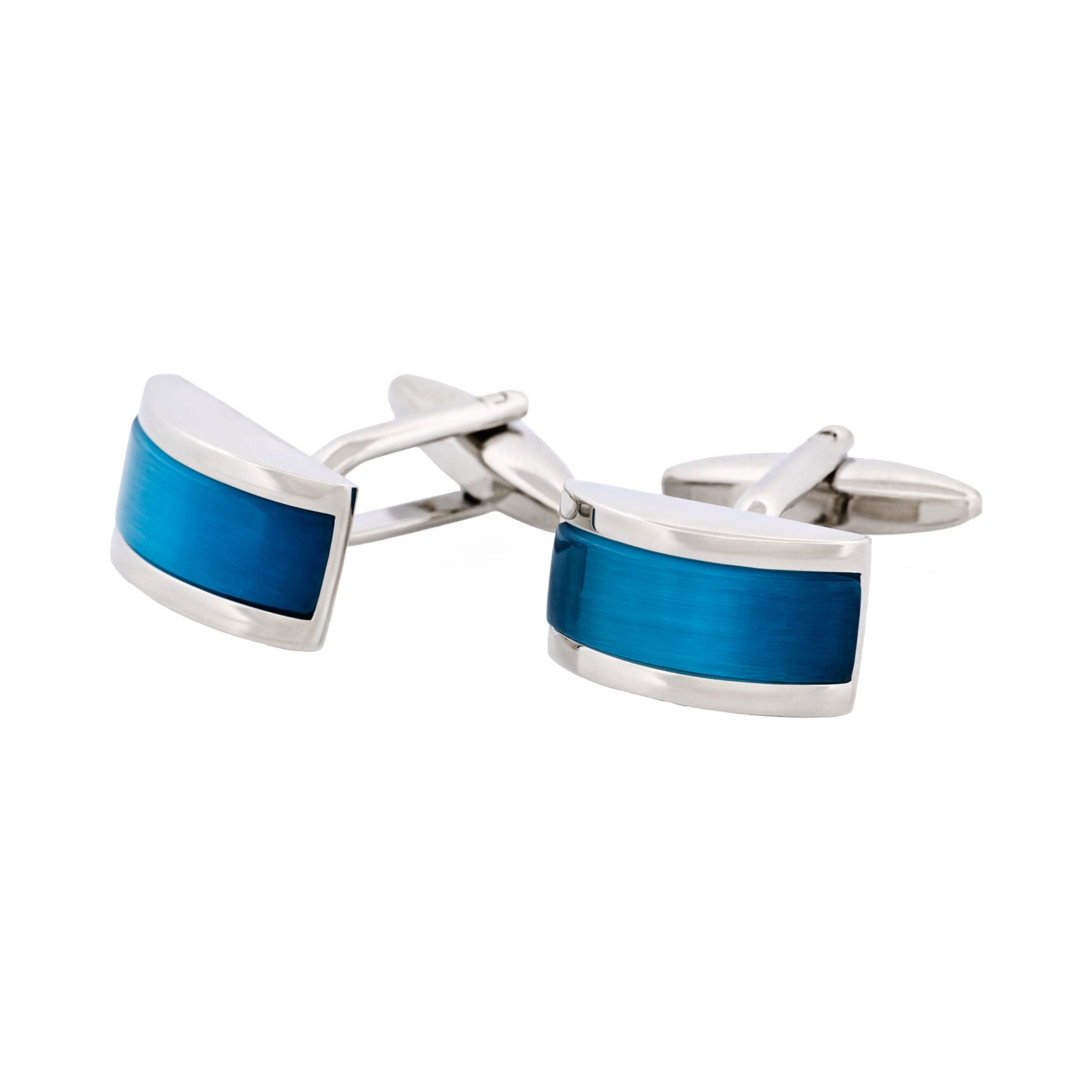 Aqua Cat's Eye Cufflinks