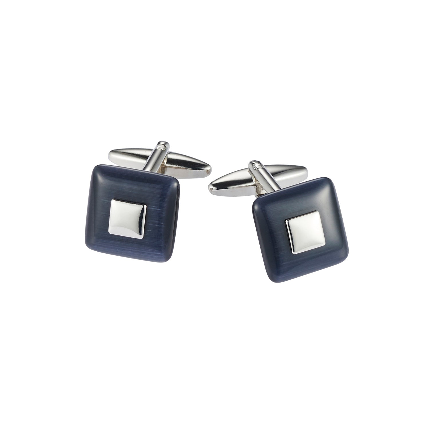Square Black Cat's Eye Cufflinks