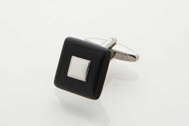 Square Black Cat's Eye Cufflinks