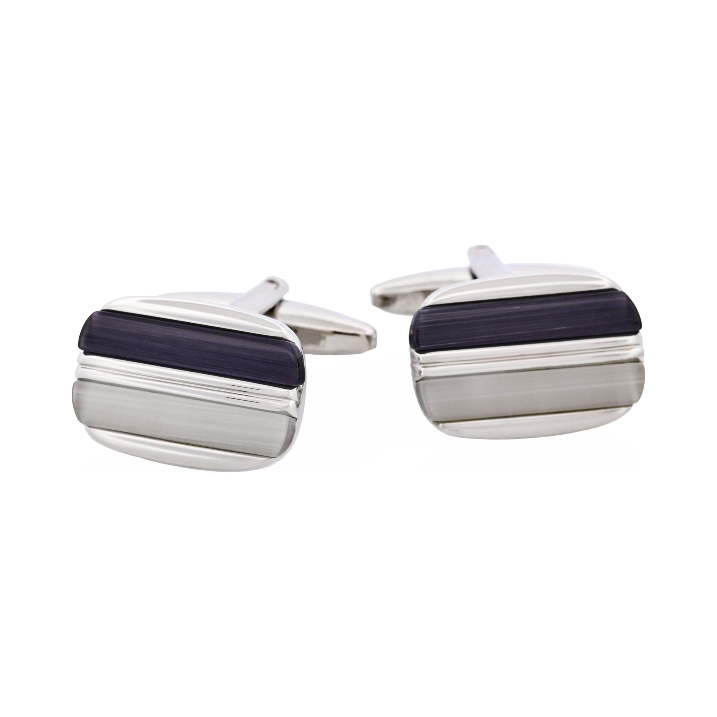 Black & White Cat's Eye Cufflinks