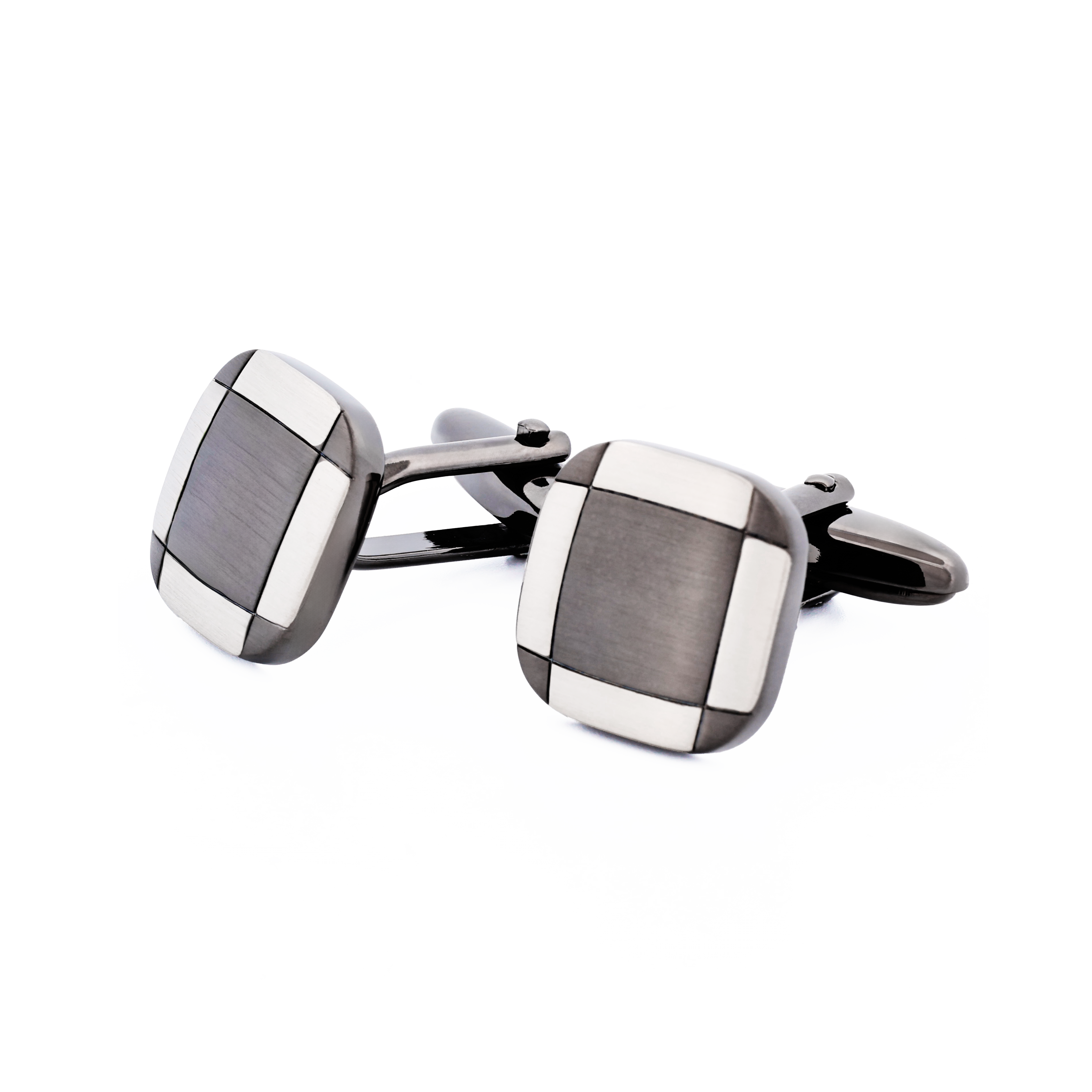 Brushed Rhod Gun Metal Cufflinks