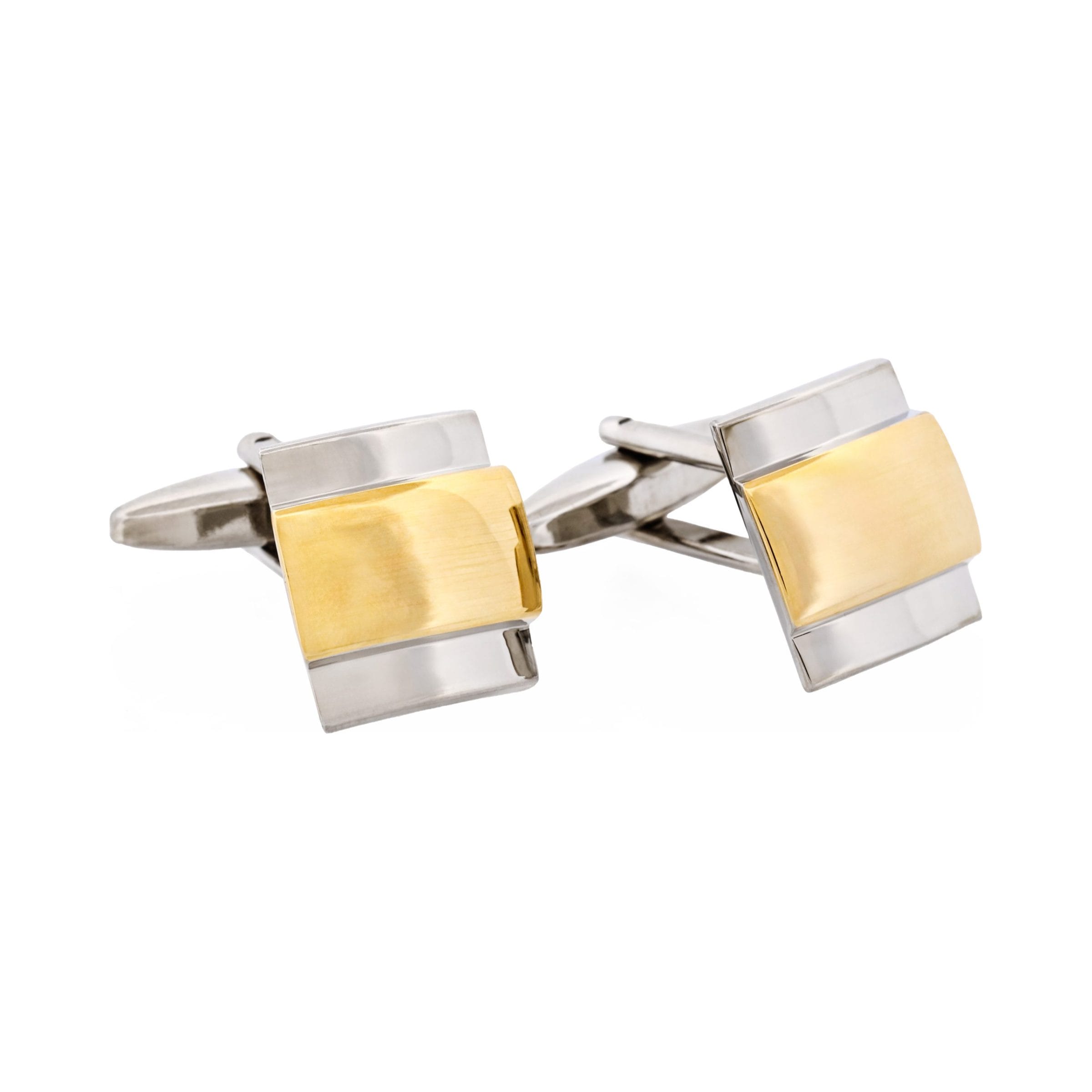 Polished Rhodium & Gold Plated Cufflinks