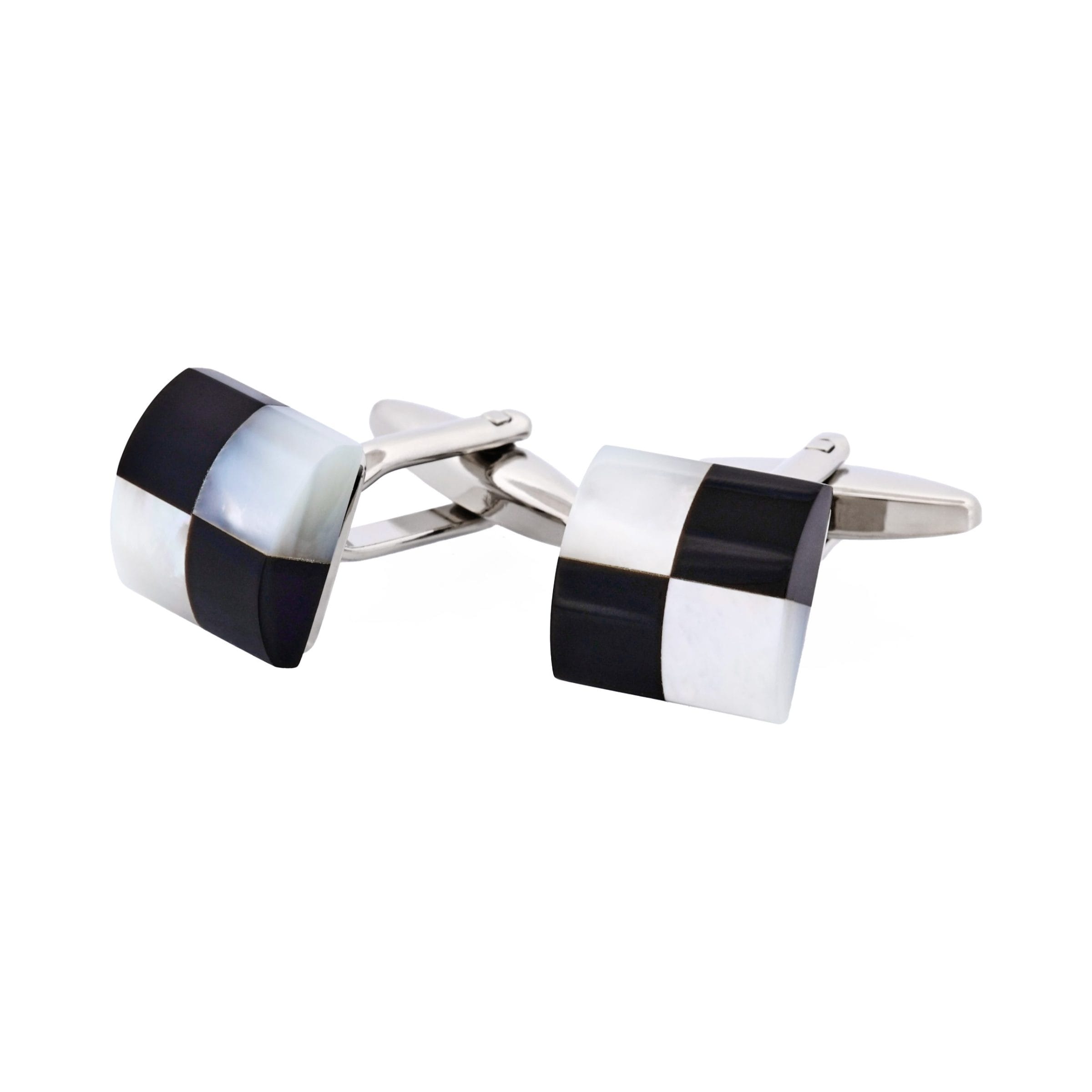 Onyx with Mother Of Pearl Square Cufflinks