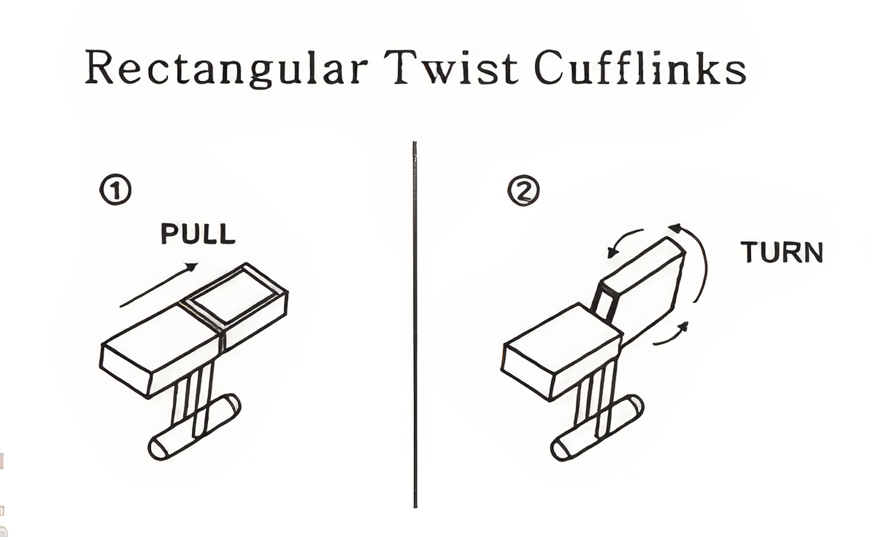 Rhodium Plated Black Twist Cufflinks