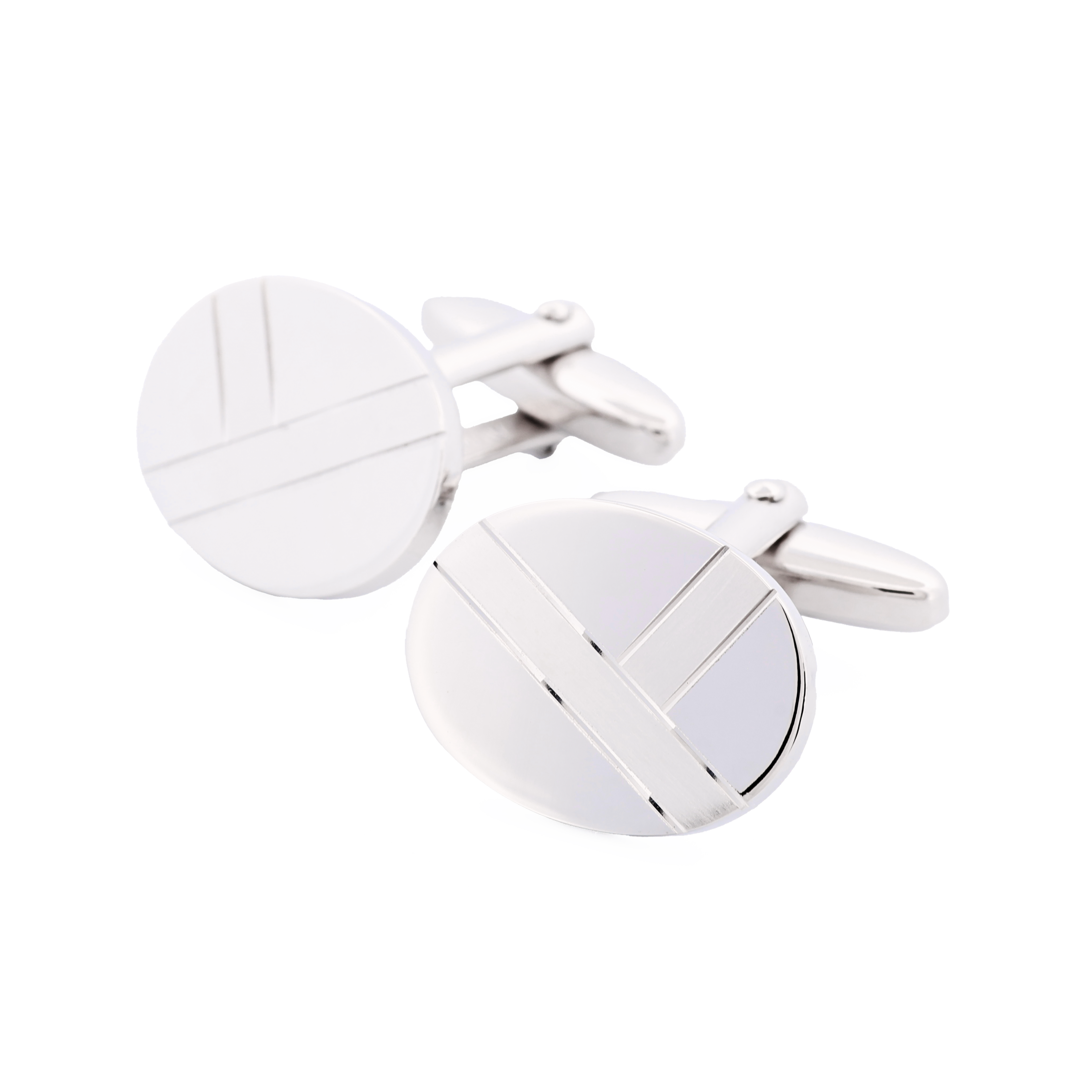 Rhodium Diamonte Cufflinks