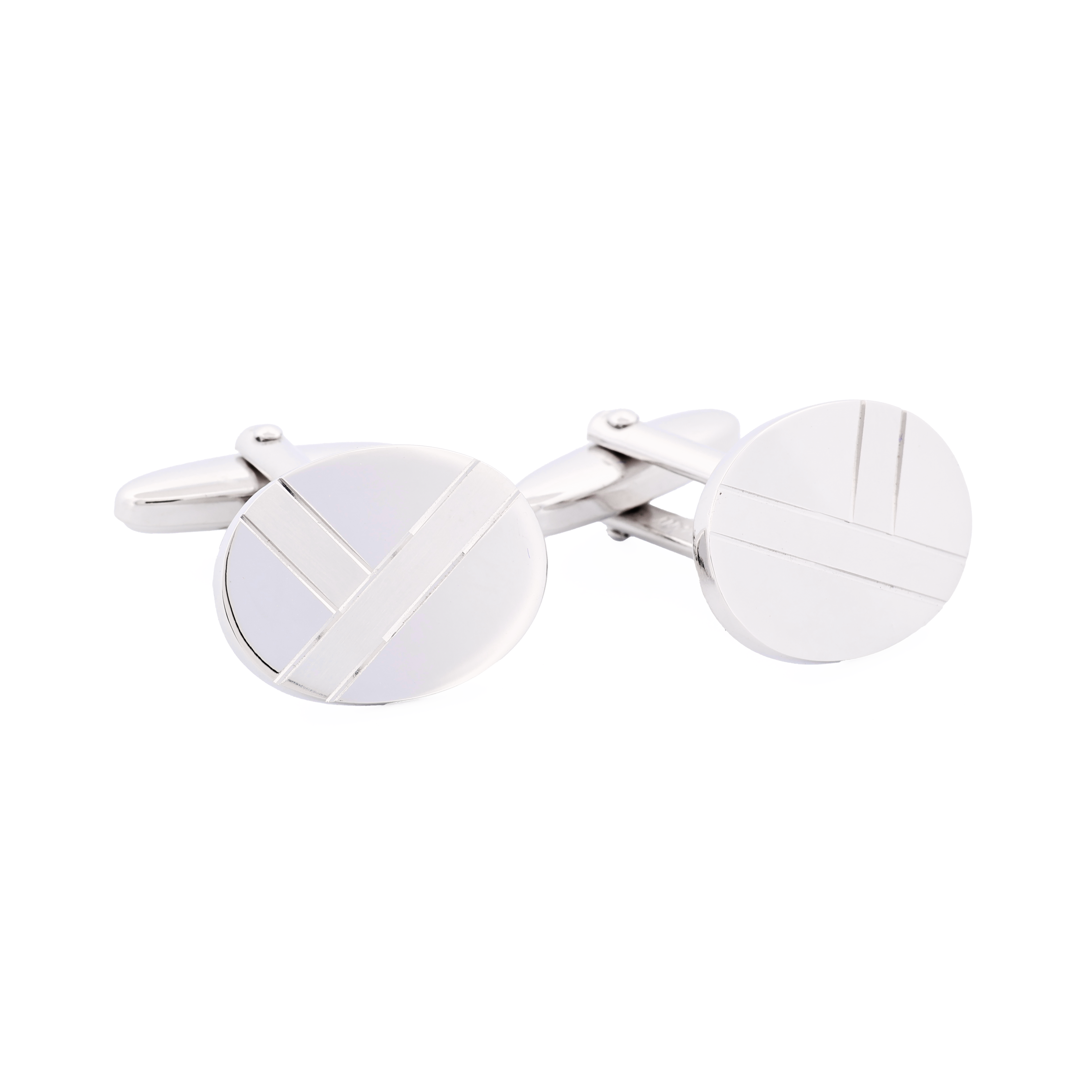 Rhodium Diamonte Cufflinks