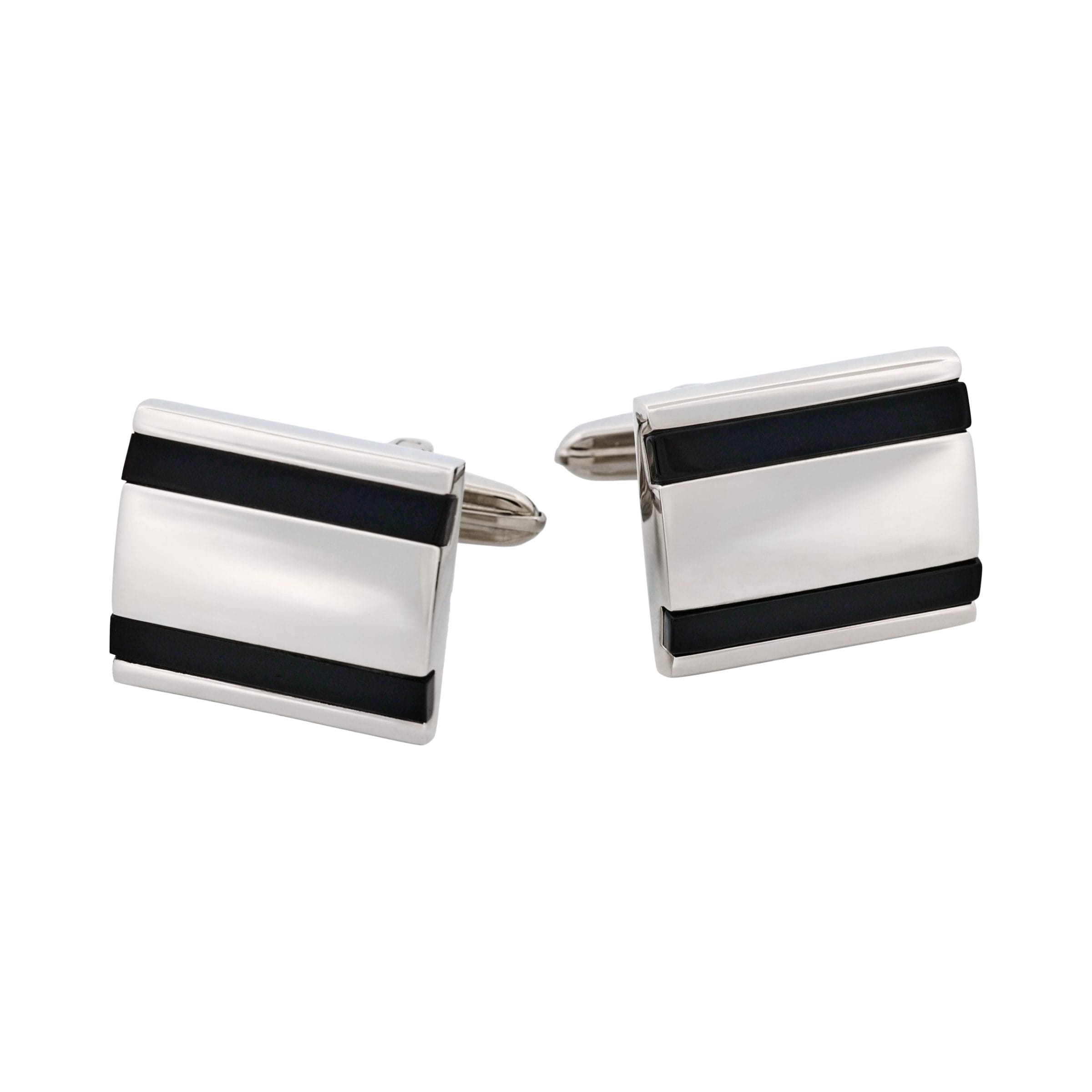Stainless Steel & Onyx Cufflinks