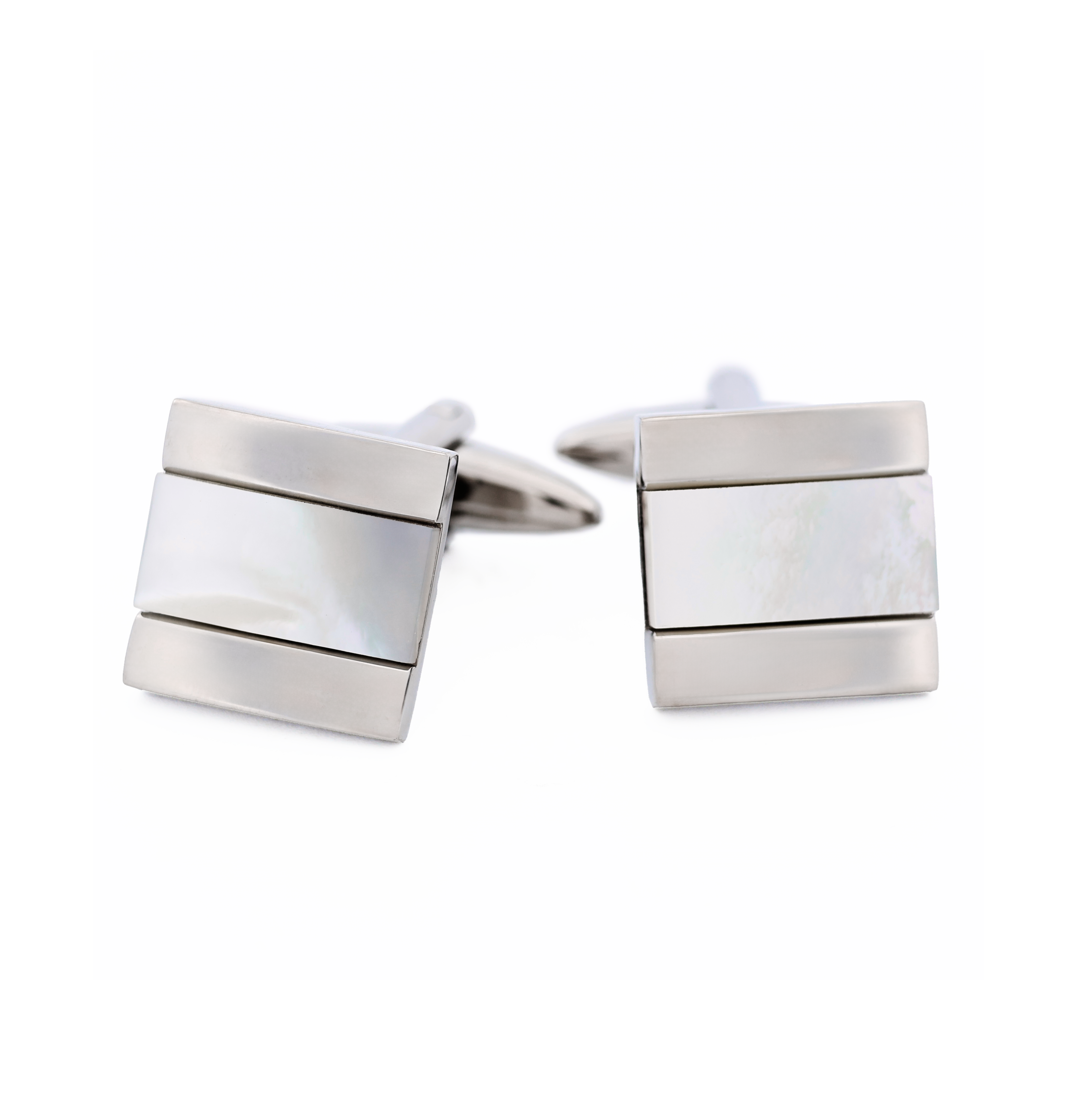 Stainless Steel Mother Of Pearl Cufflinks