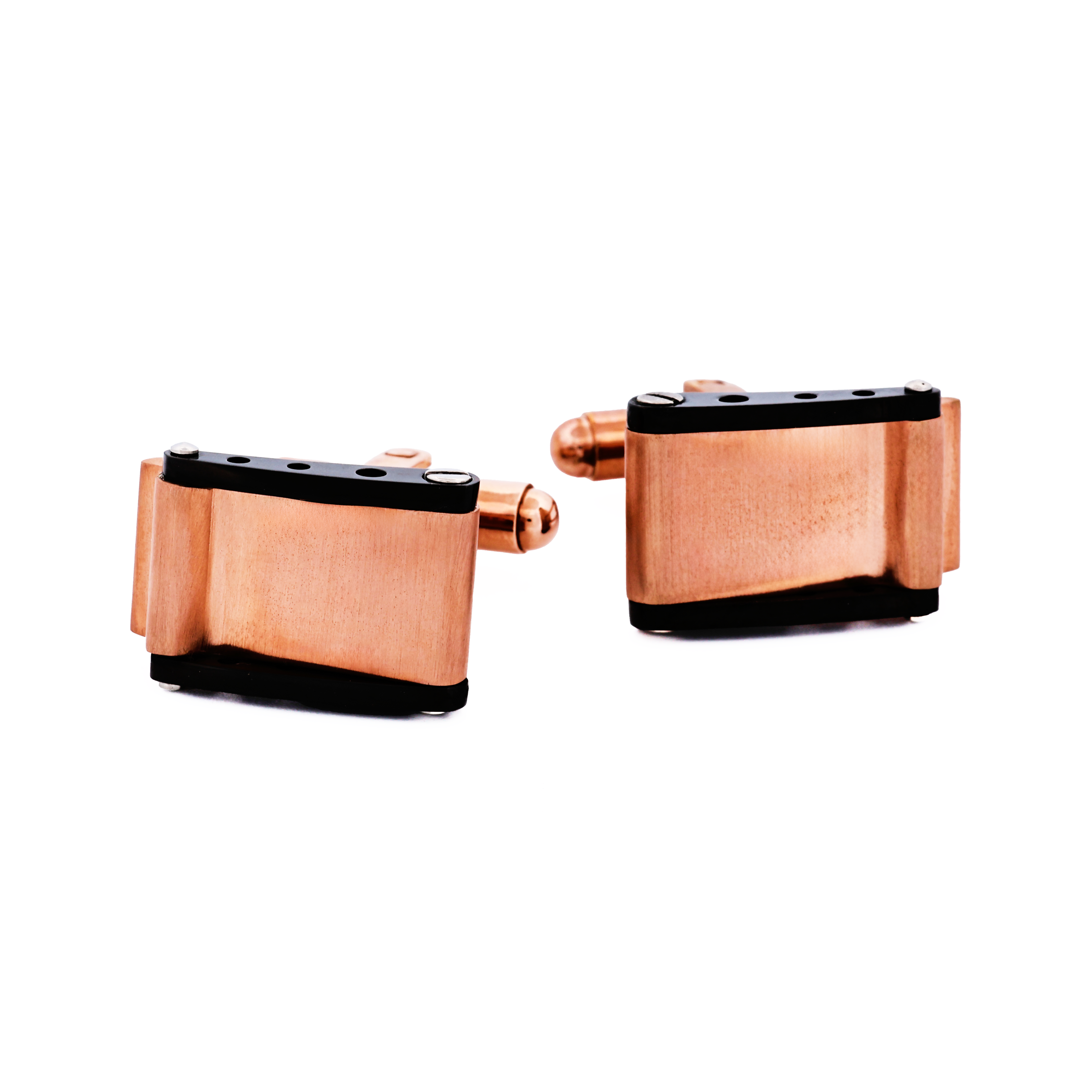 Rose Gold/Ion Plated Black Cufflinks