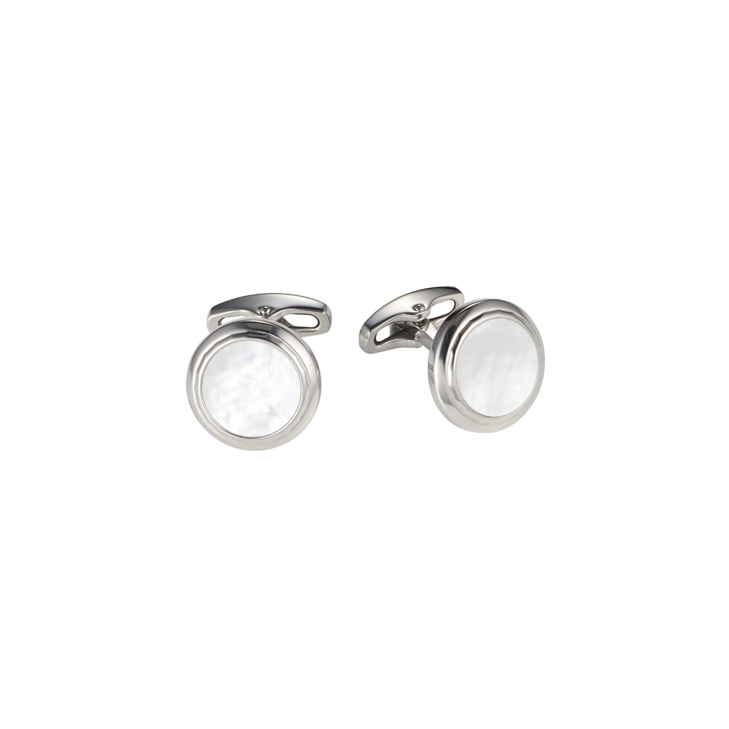 Stainless Steel-Mop Round Cufflinks