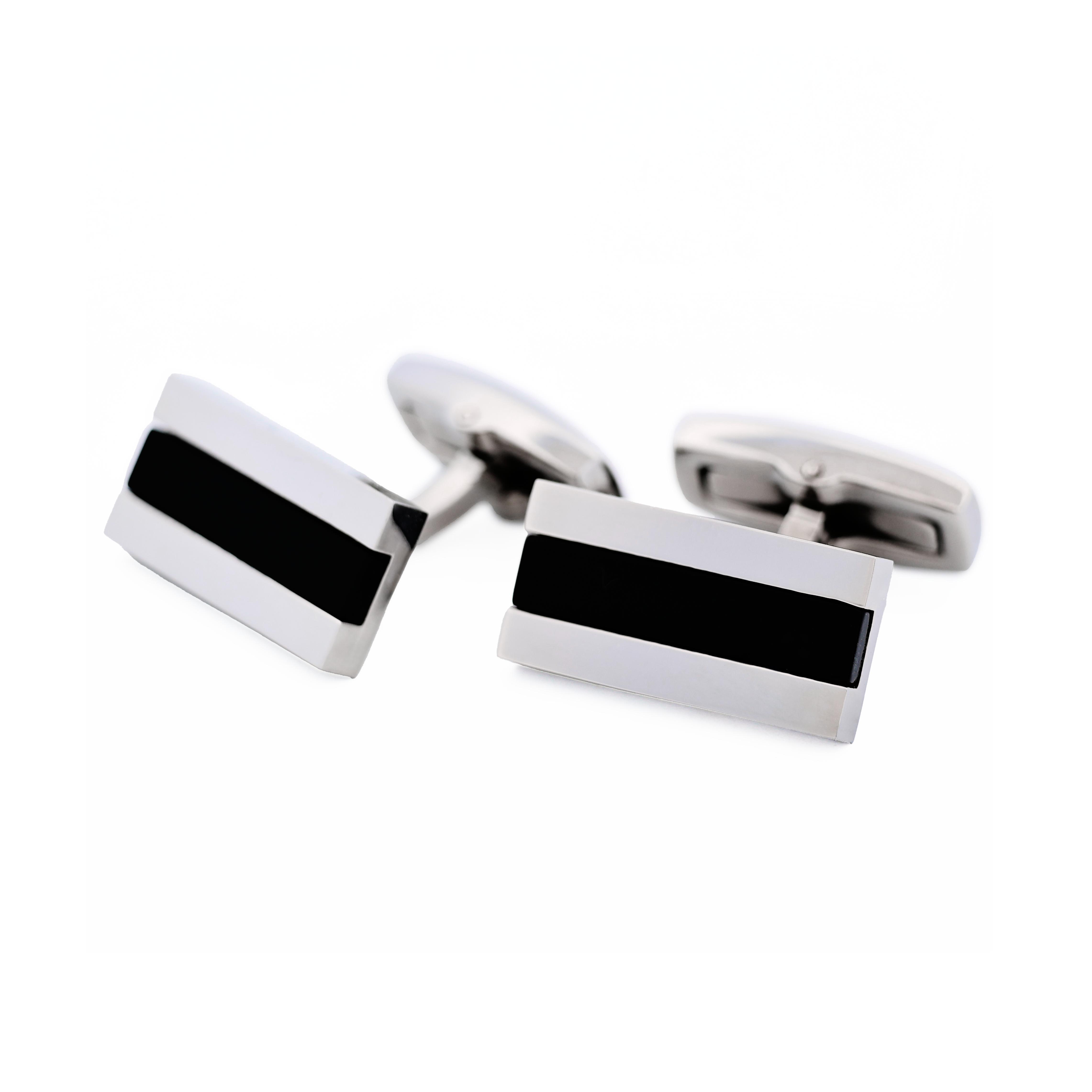 Stainless Steel Onyx Cufflinks