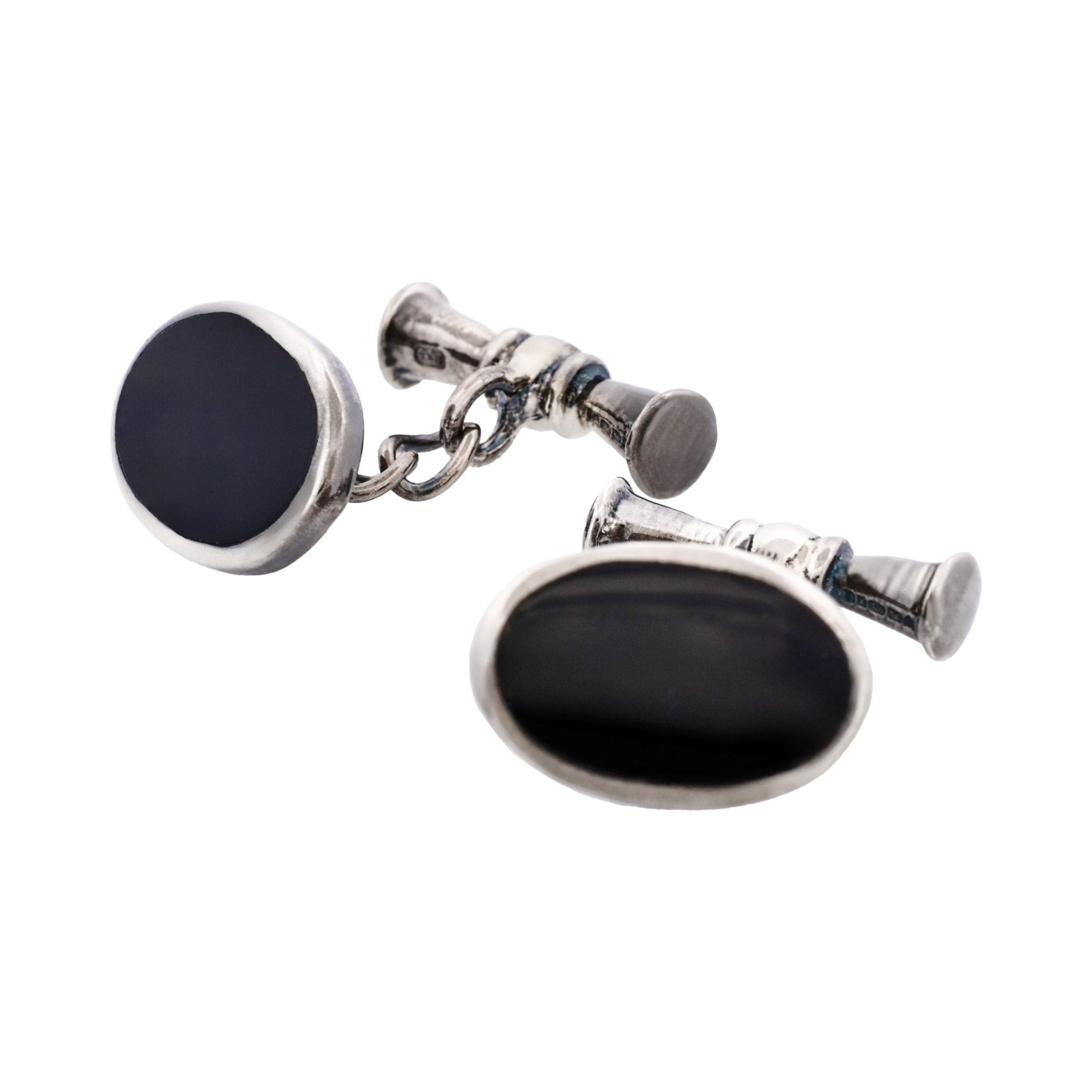 Sterling Silver Onyx Cufflinks