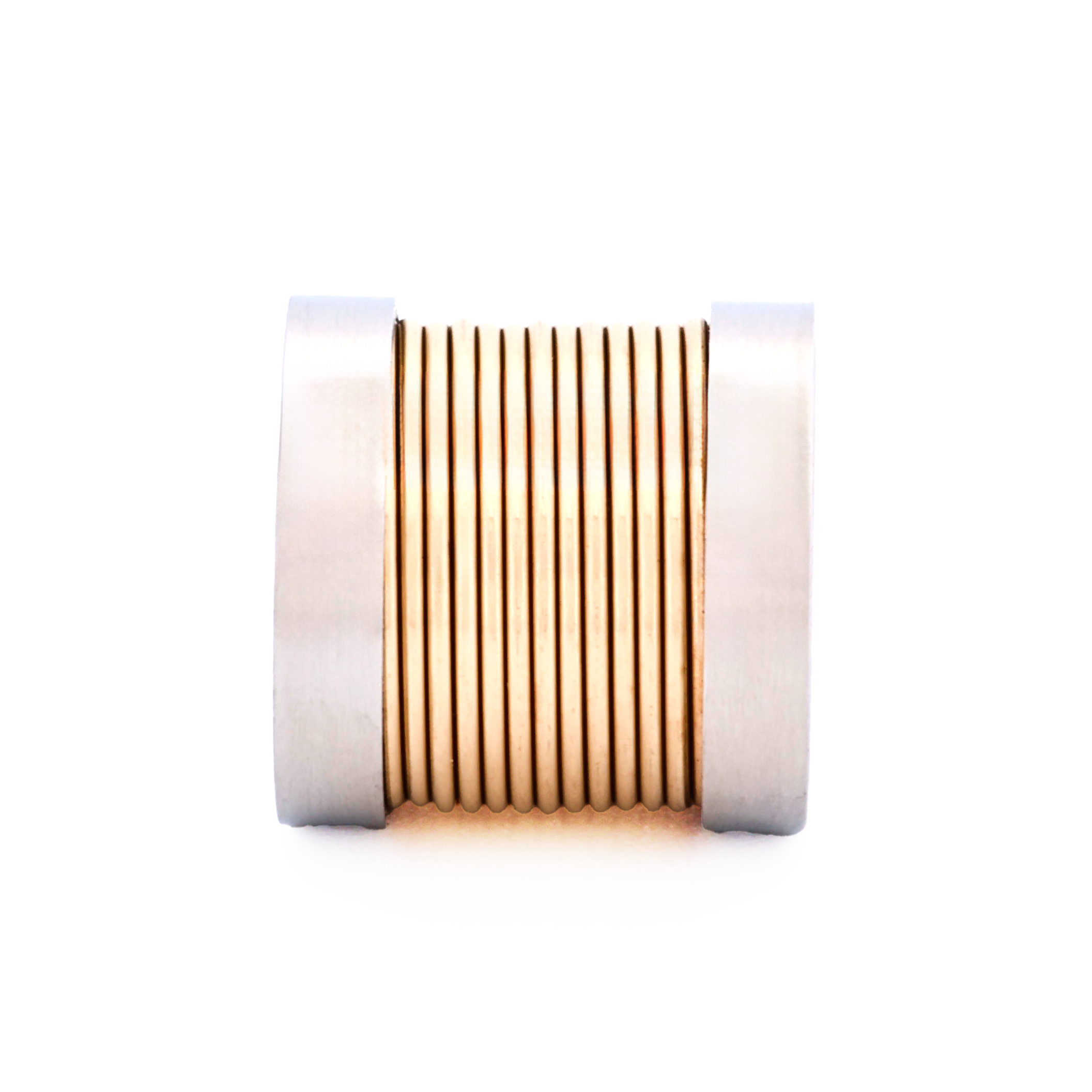 Steel Ion Plated Gold Bead