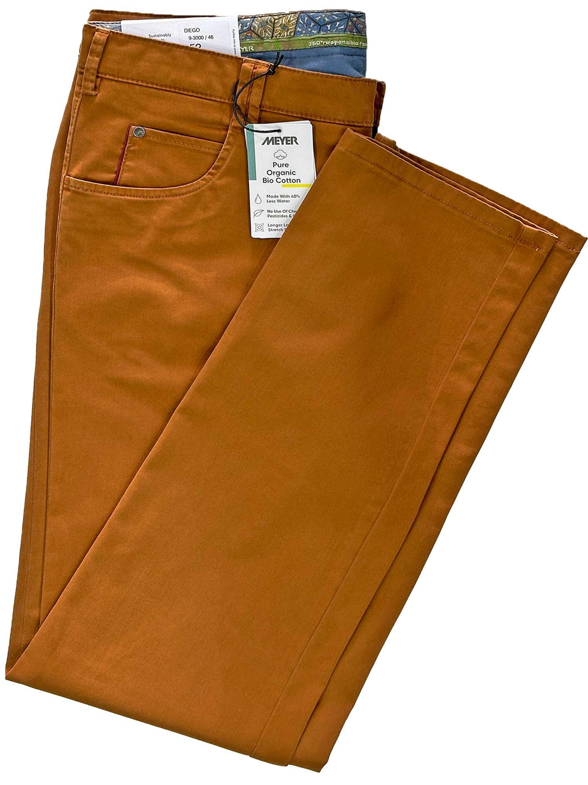 Meyer Diego 3000  https://harrysformenswear.com.au/products/meyer-diego-3000-46  These unique Diego MEYER trousers have a first-class fit and an authentic design. The special super stretch outer fabric provides invisible comfort and colour fast, along with the elastic waistband. Special details like high-quality buttons, exquisite inner lining, safety pouch in the left pocket and coordinating belt …