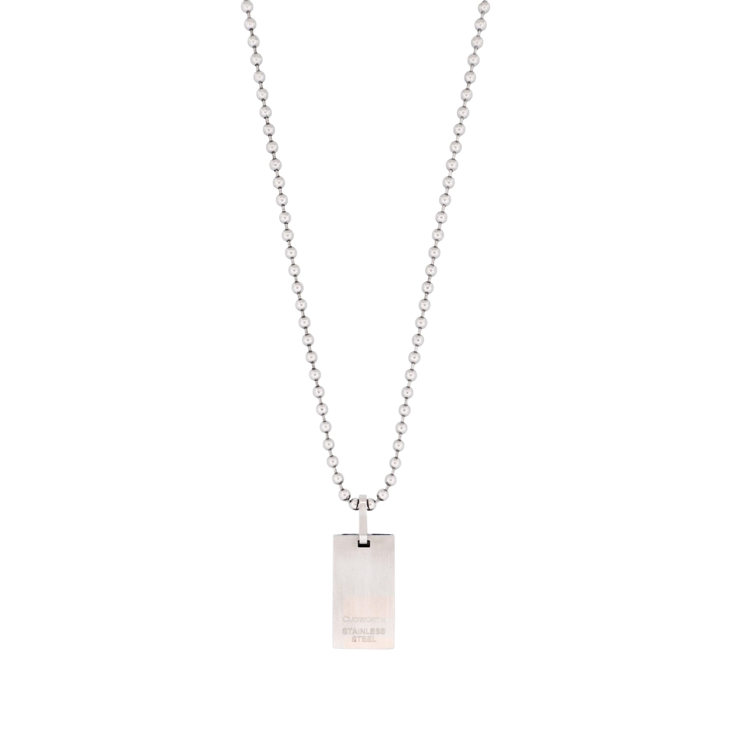 Stainless Steel Fibreglass Tag Pendant & 55cm Ball Chain