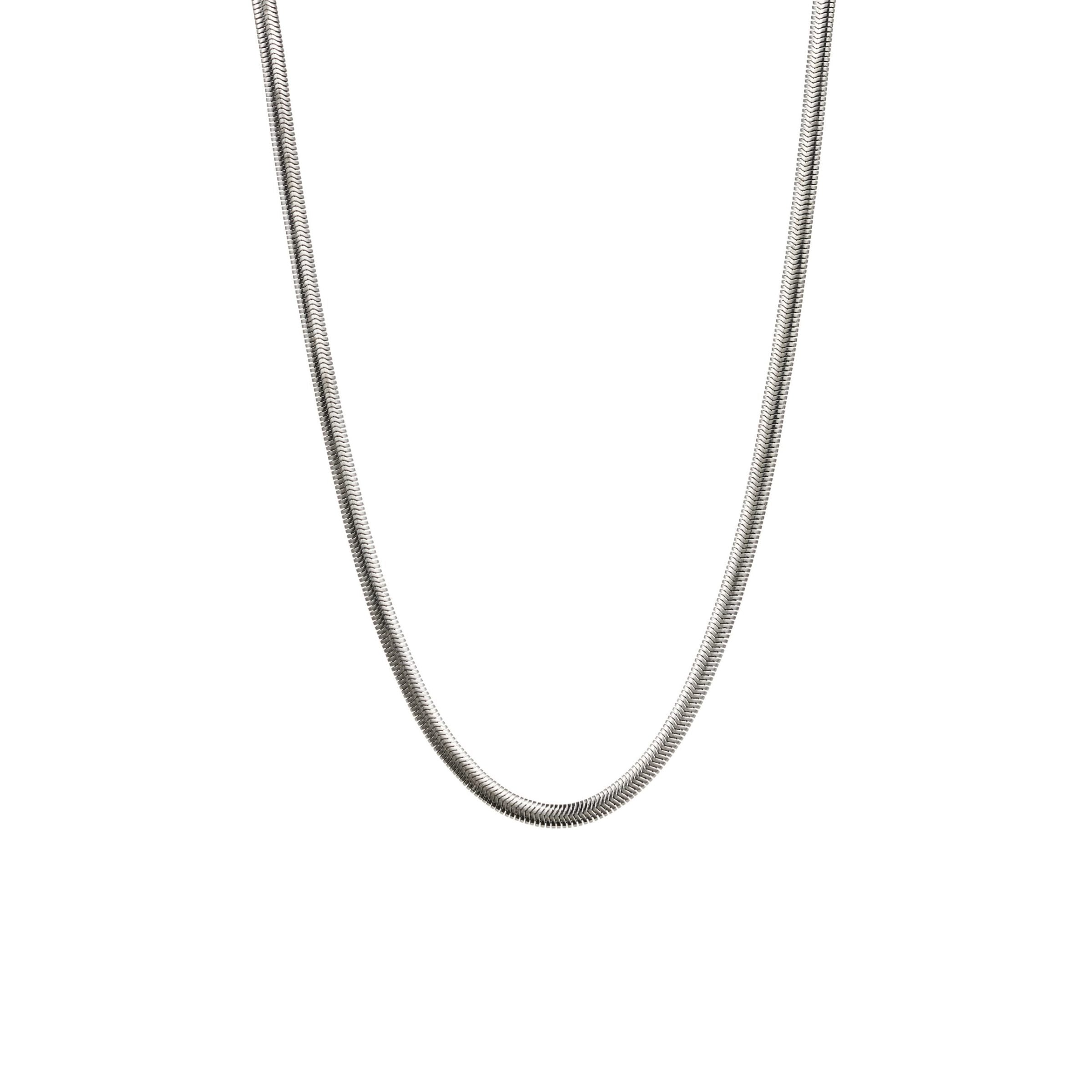 Stainless Steel Flat Snake Chain (3mm) (45cm)