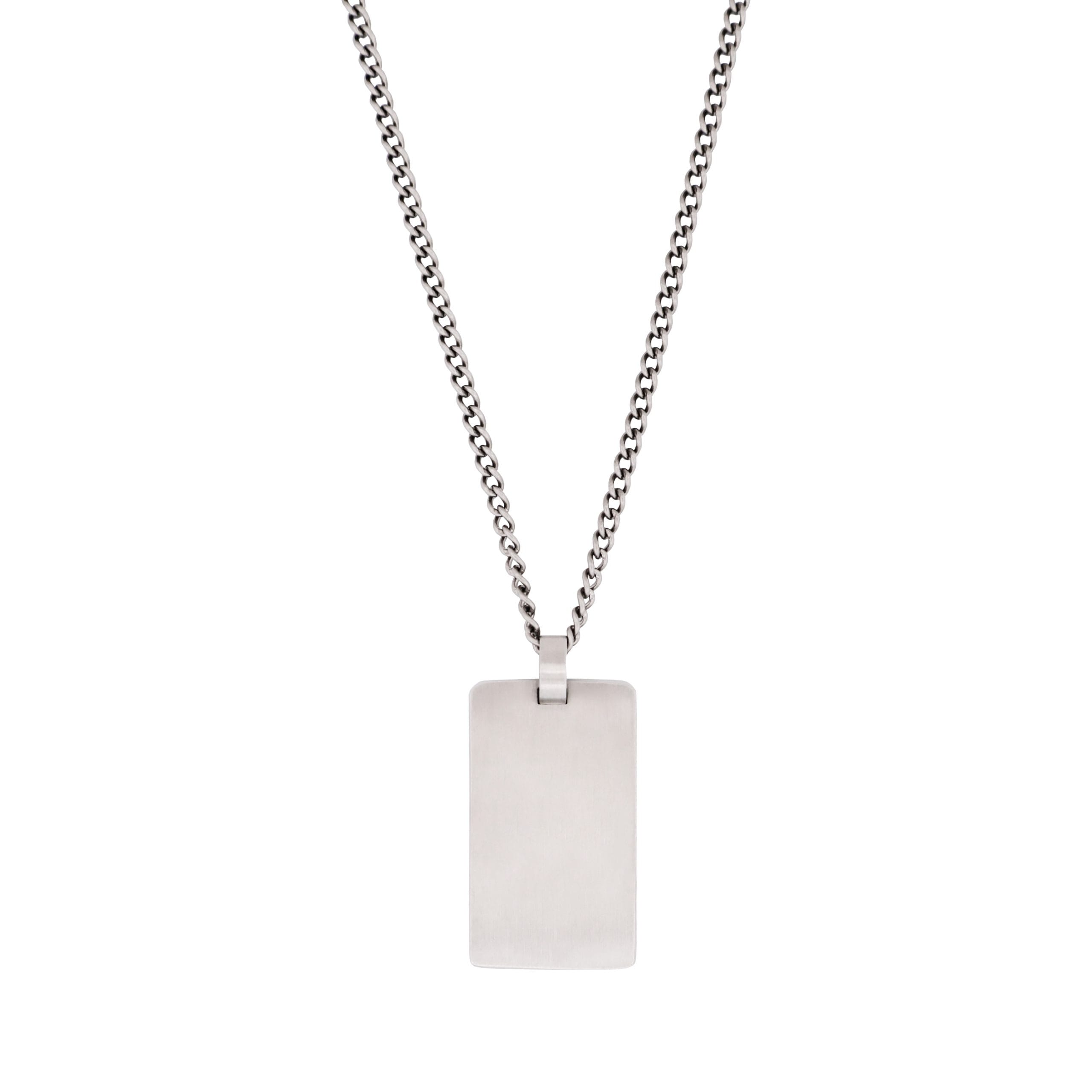 Stainless Steel/Dog Tag Cross