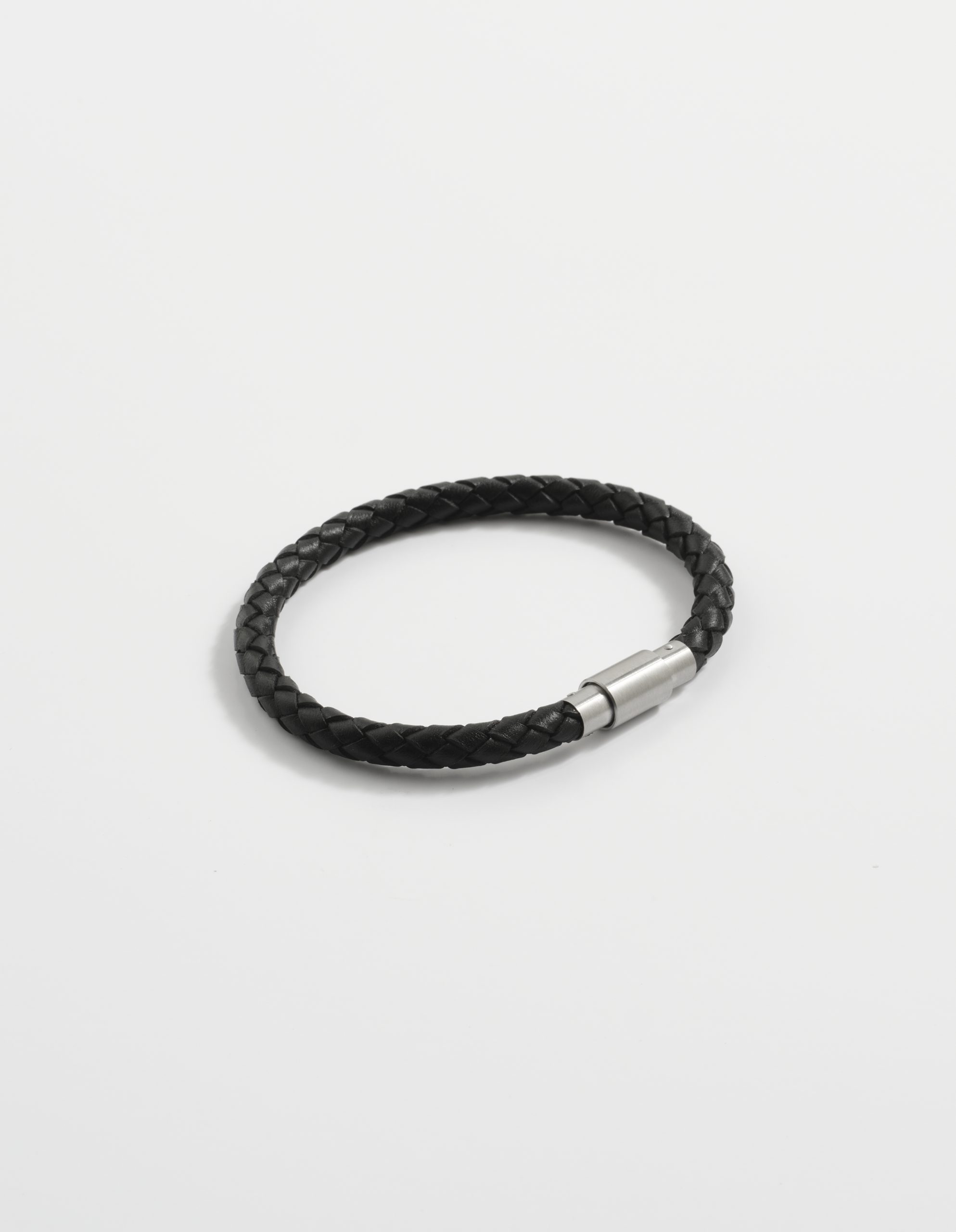 Black Leather beaded Bracelet