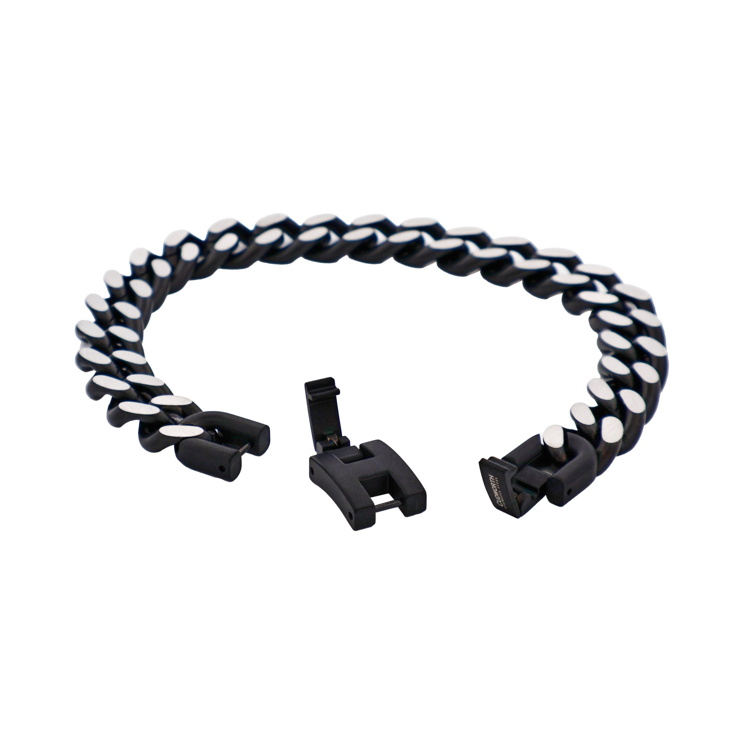 Stainless Steel & Antique Grey Chain Bracelet